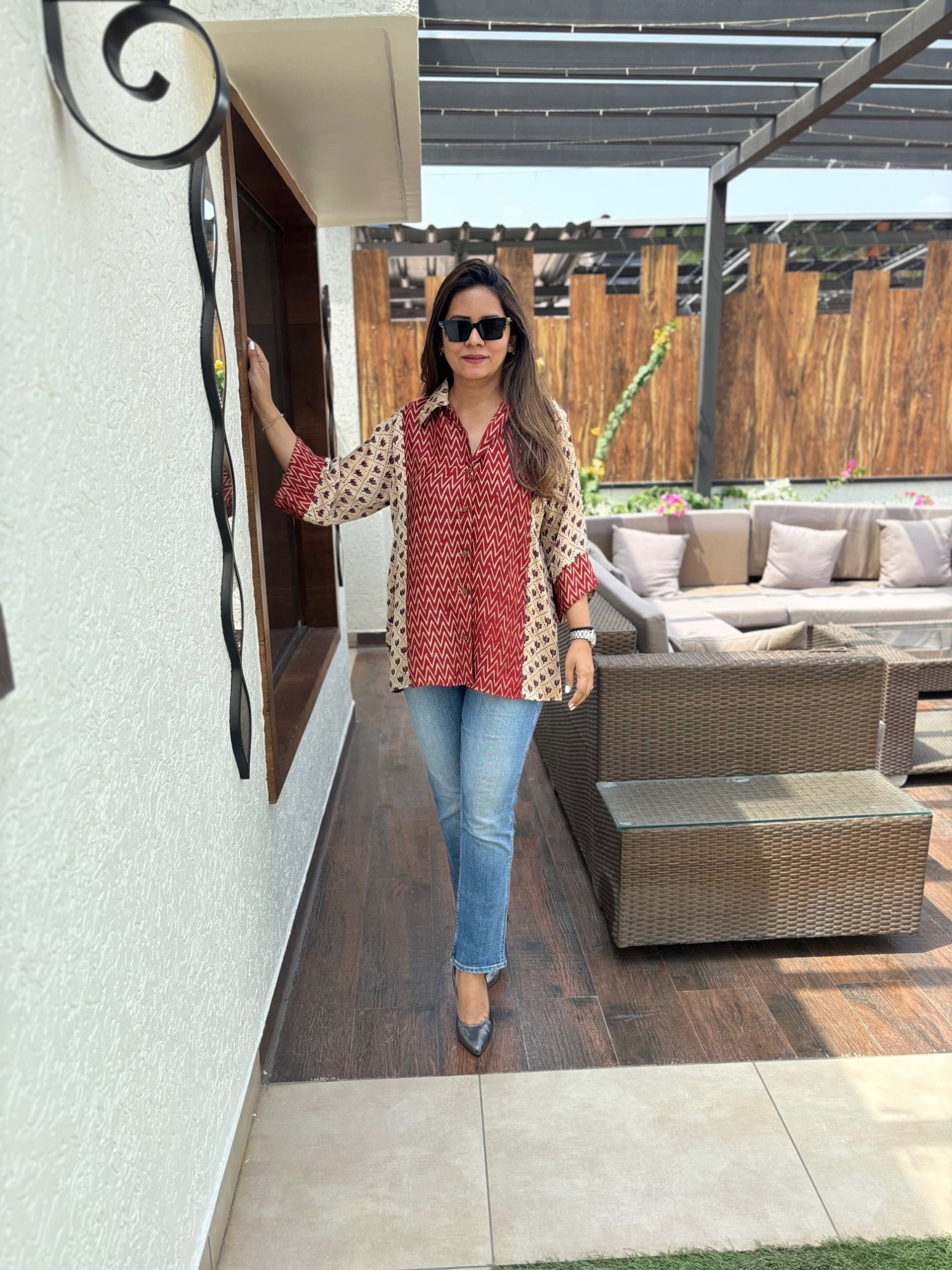 Modal Patchwork Shirt