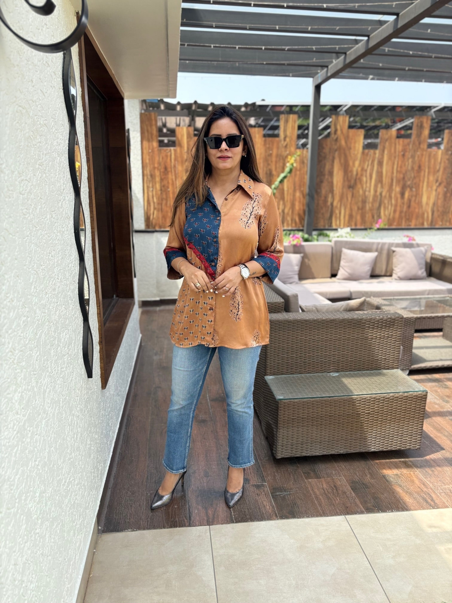 Modal Patchwork Shirt