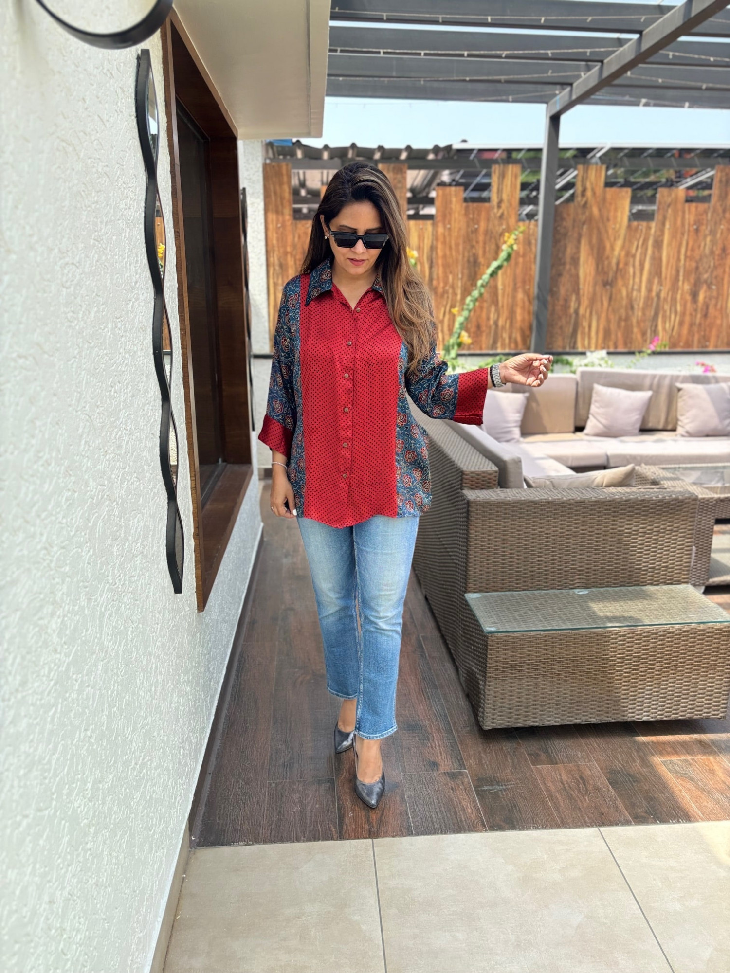 Modal Patchwork Shirt