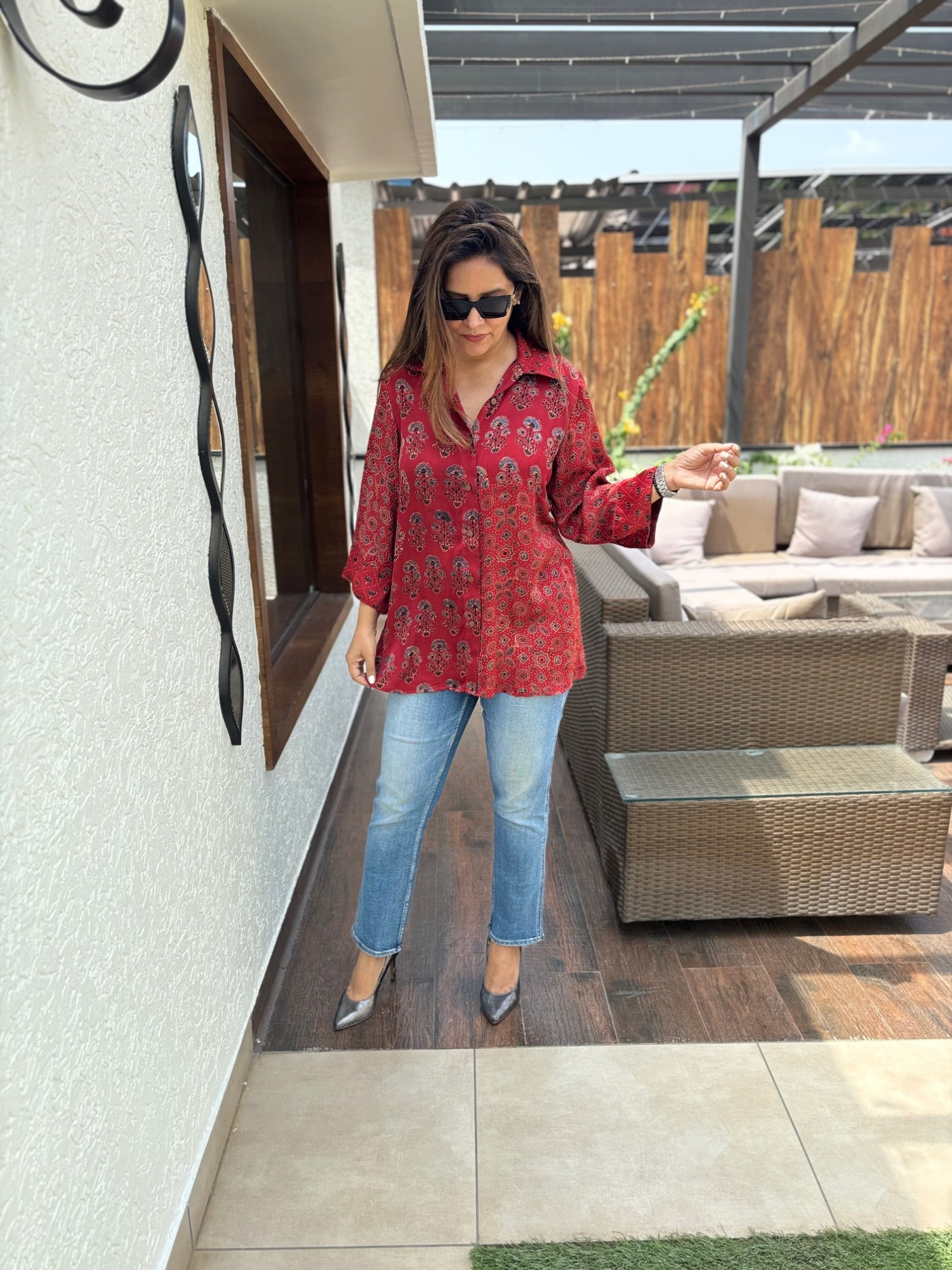 Modal Patchwork Shirt