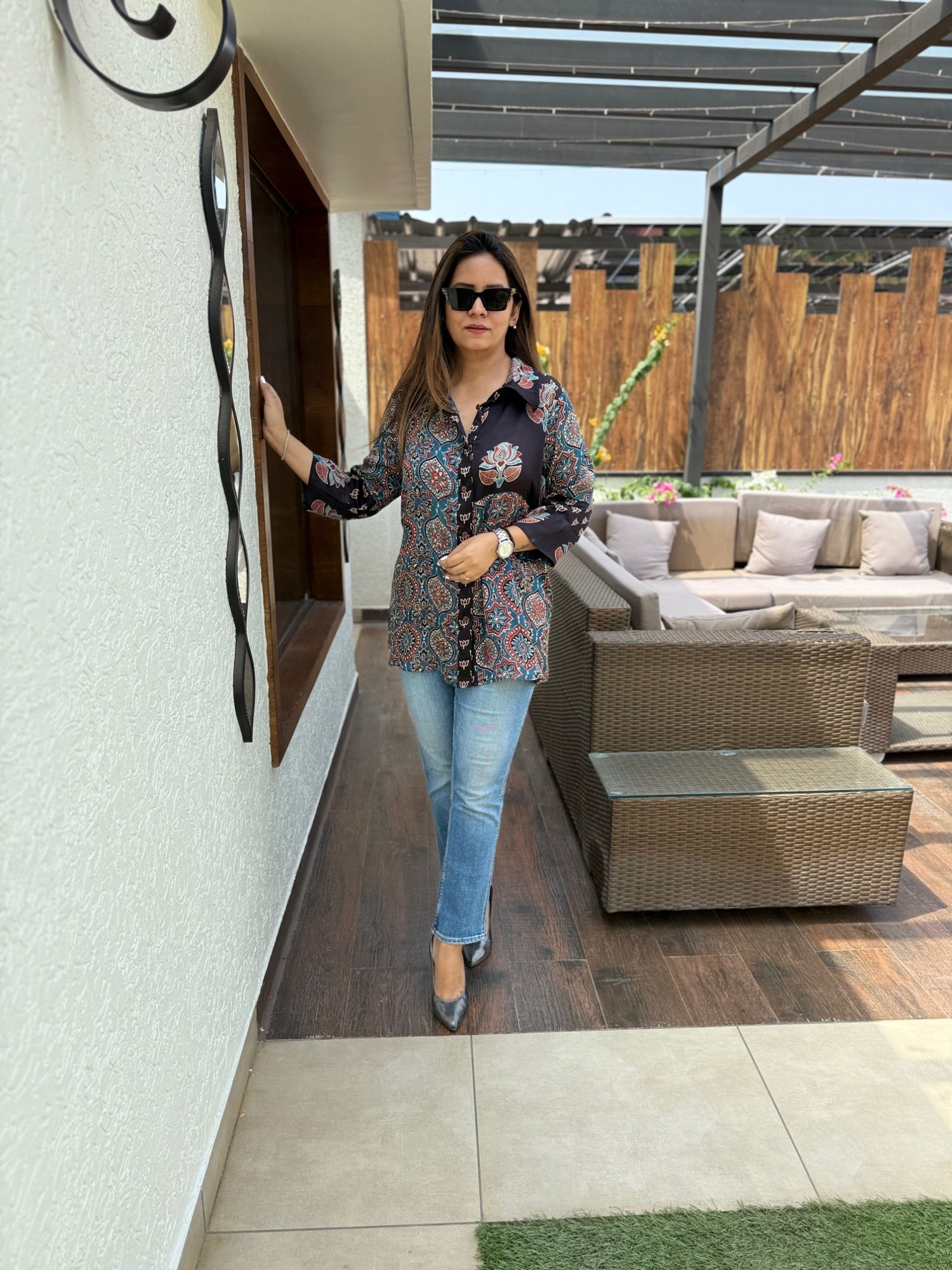 Modal Patchwork Shirt