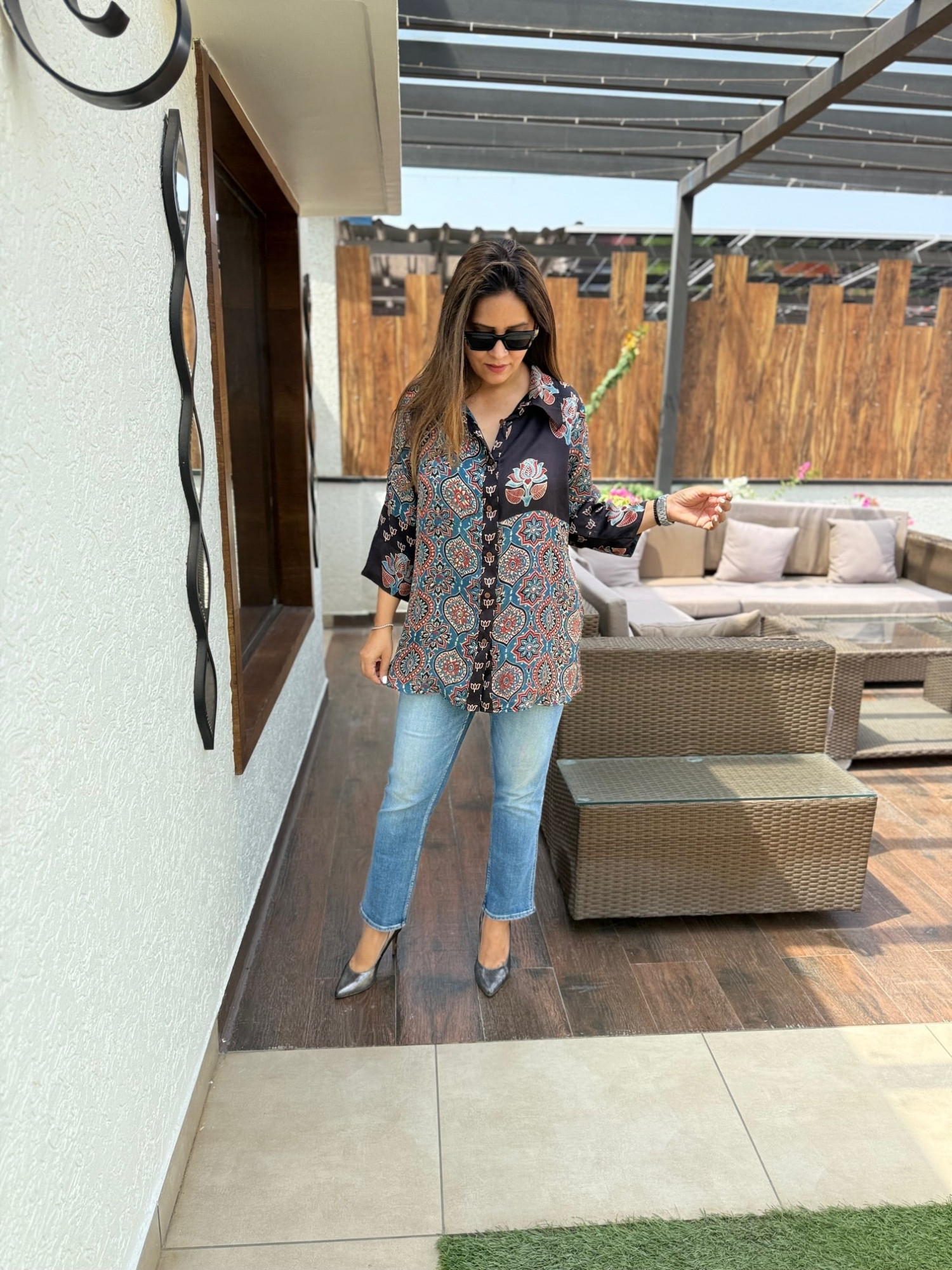 Modal Patchwork Shirt