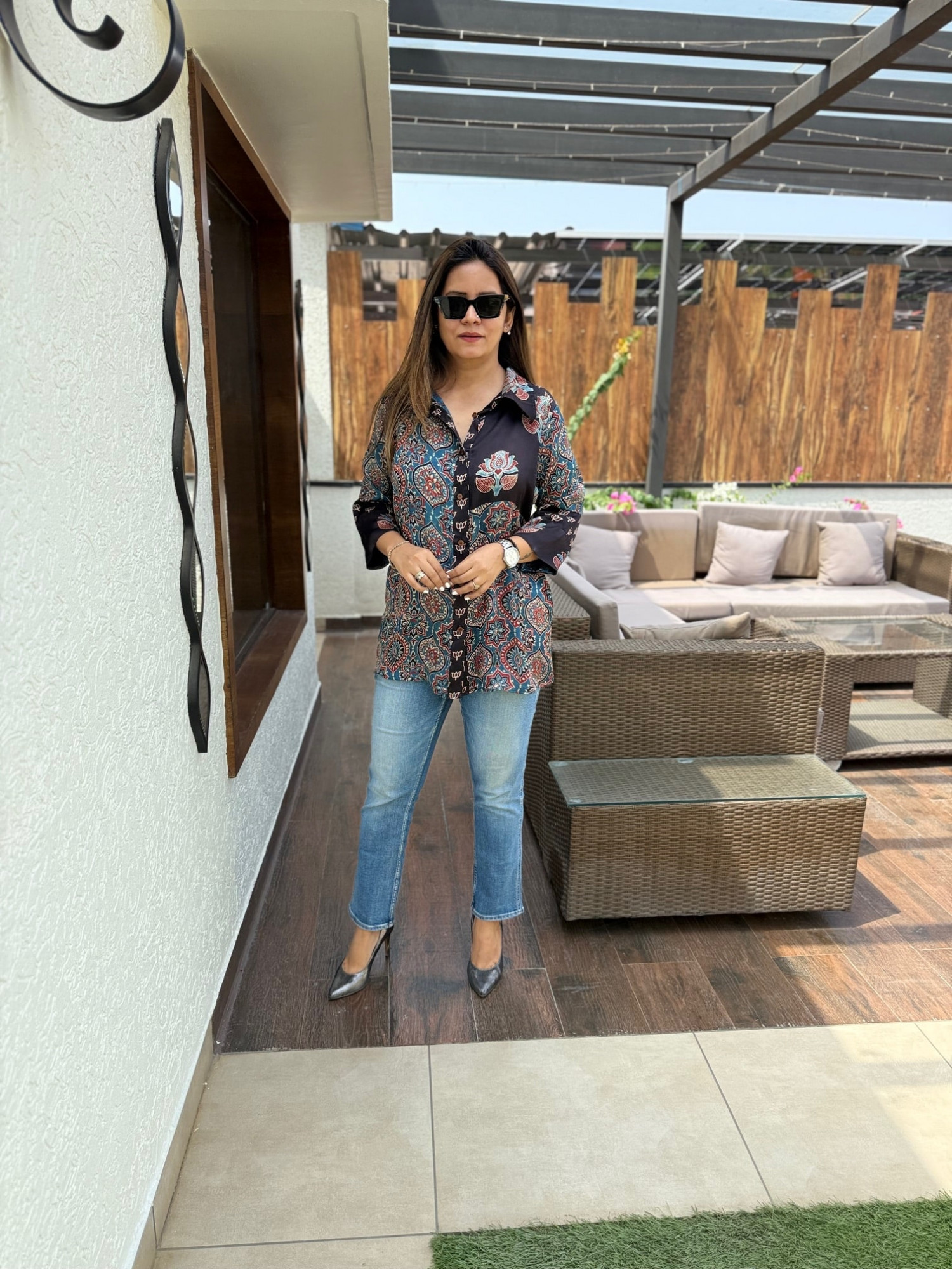 Modal Patchwork Shirt