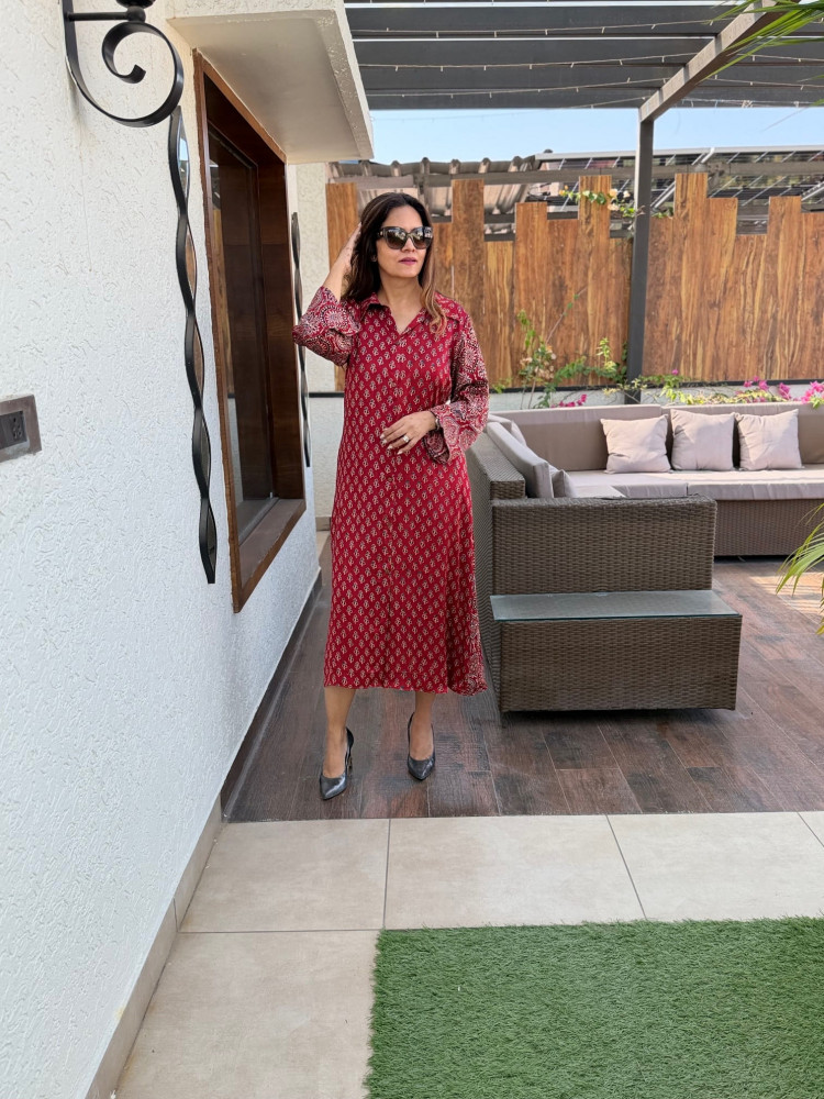 Image of Malhar Modal Silk Dress