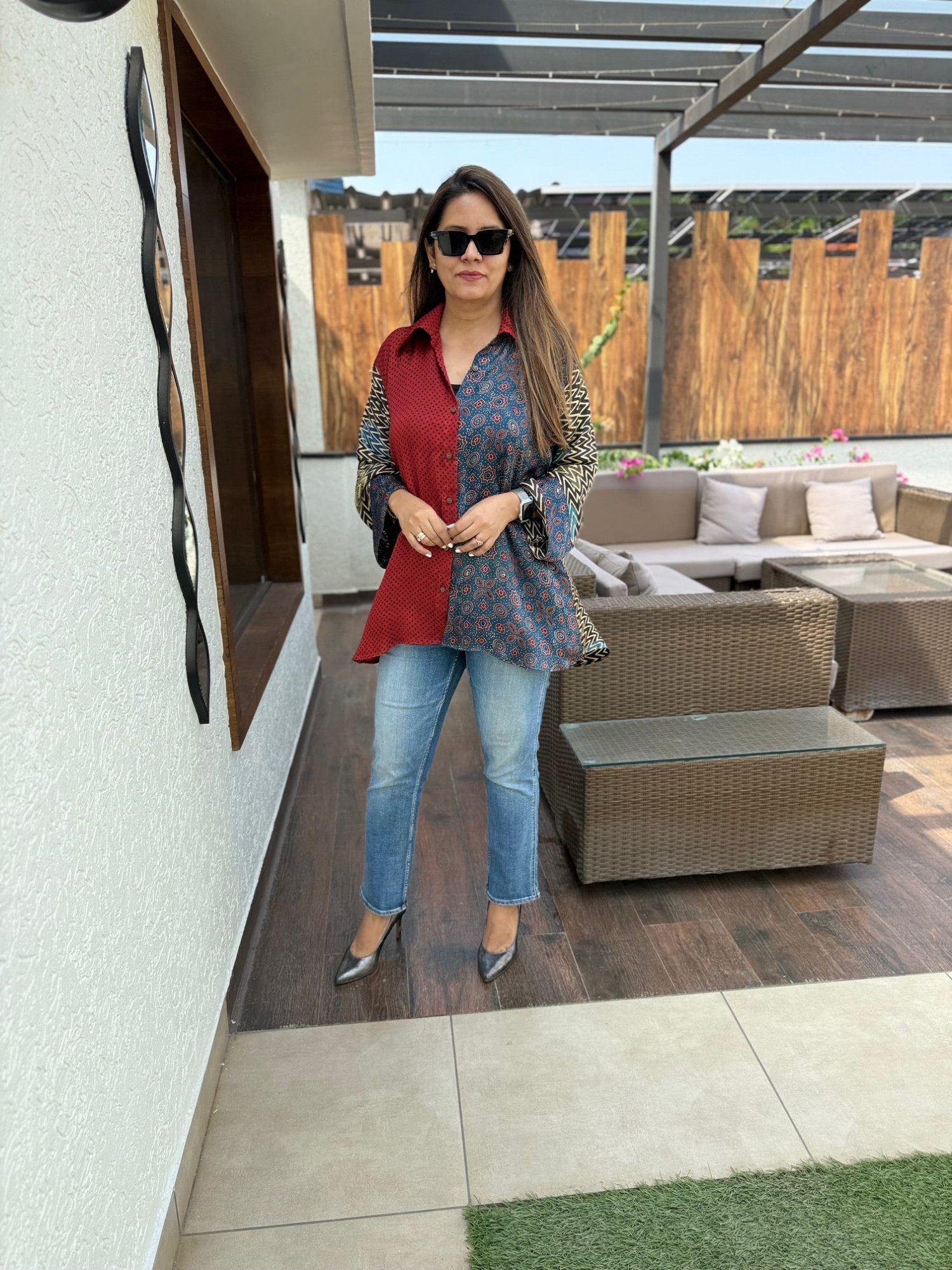 Modal Patchwork Shirt