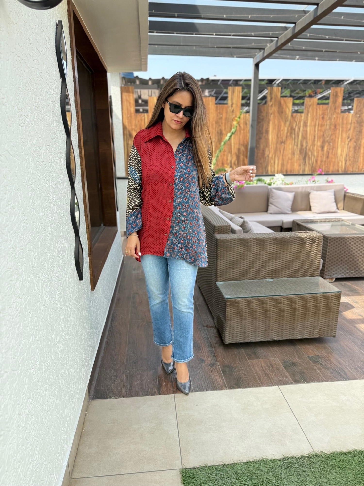 Modal Patchwork Shirt