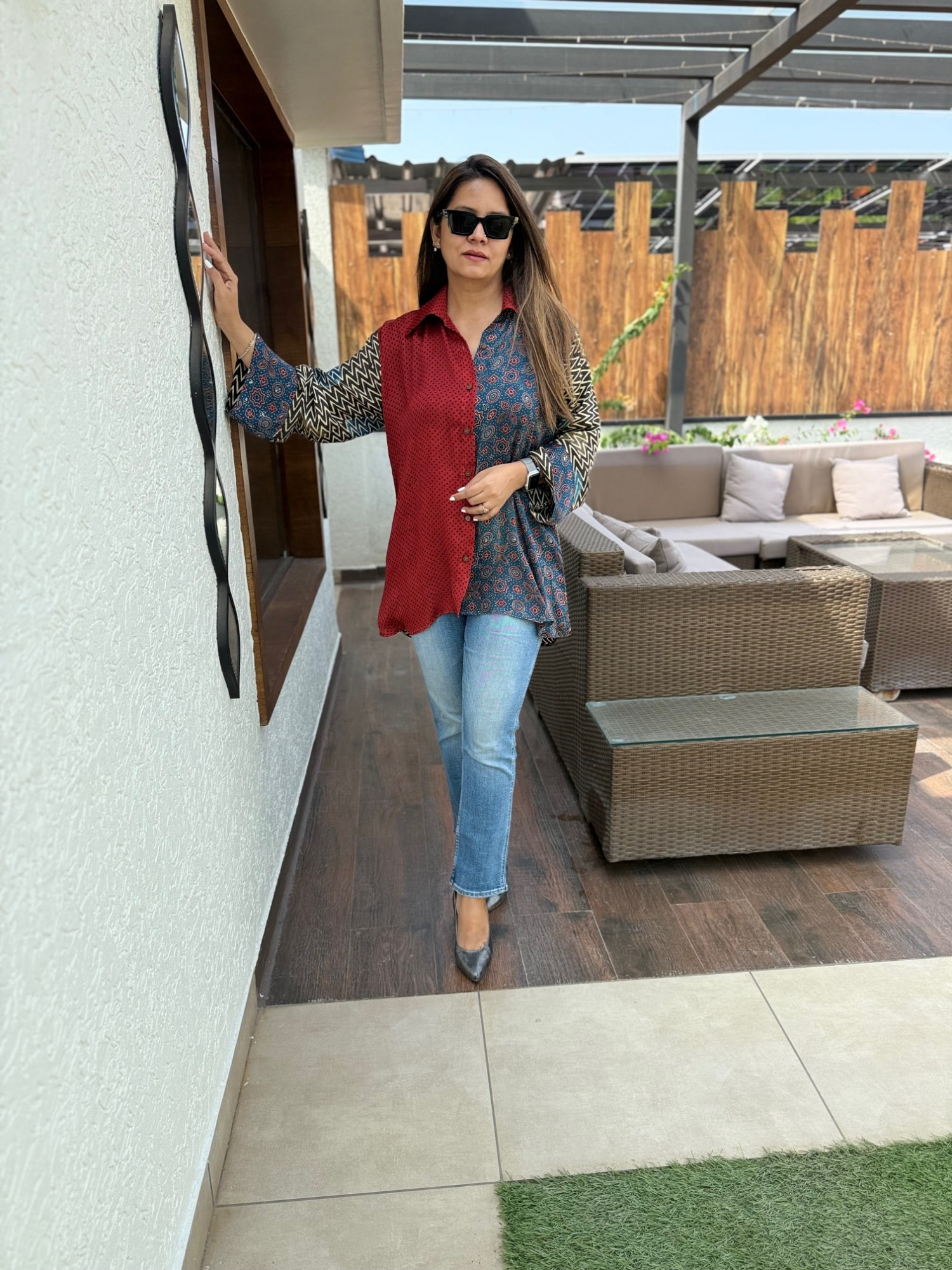 Modal Patchwork Shirt