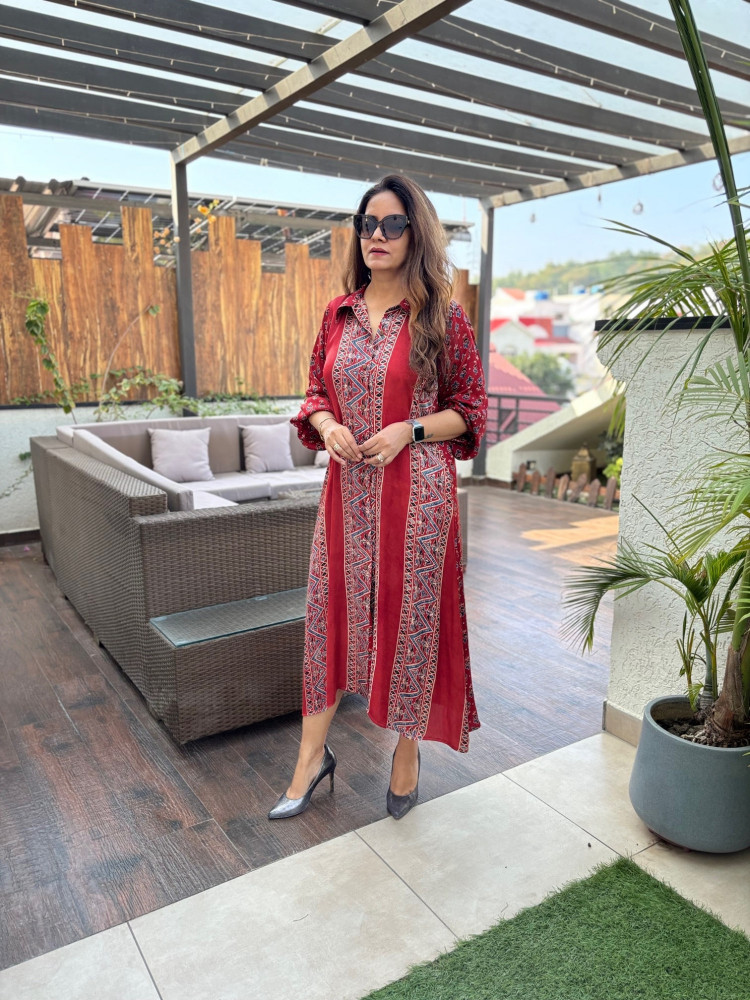 Image of Siyara Modal Silk Dress