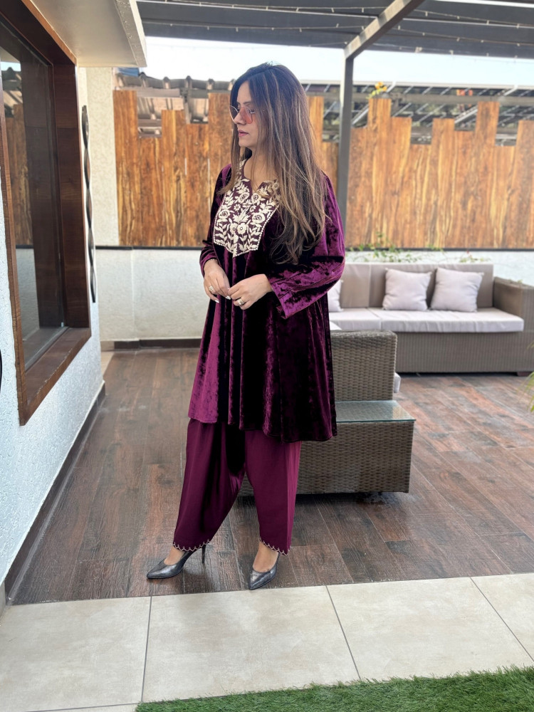 Image of Ritika Velvet Suit