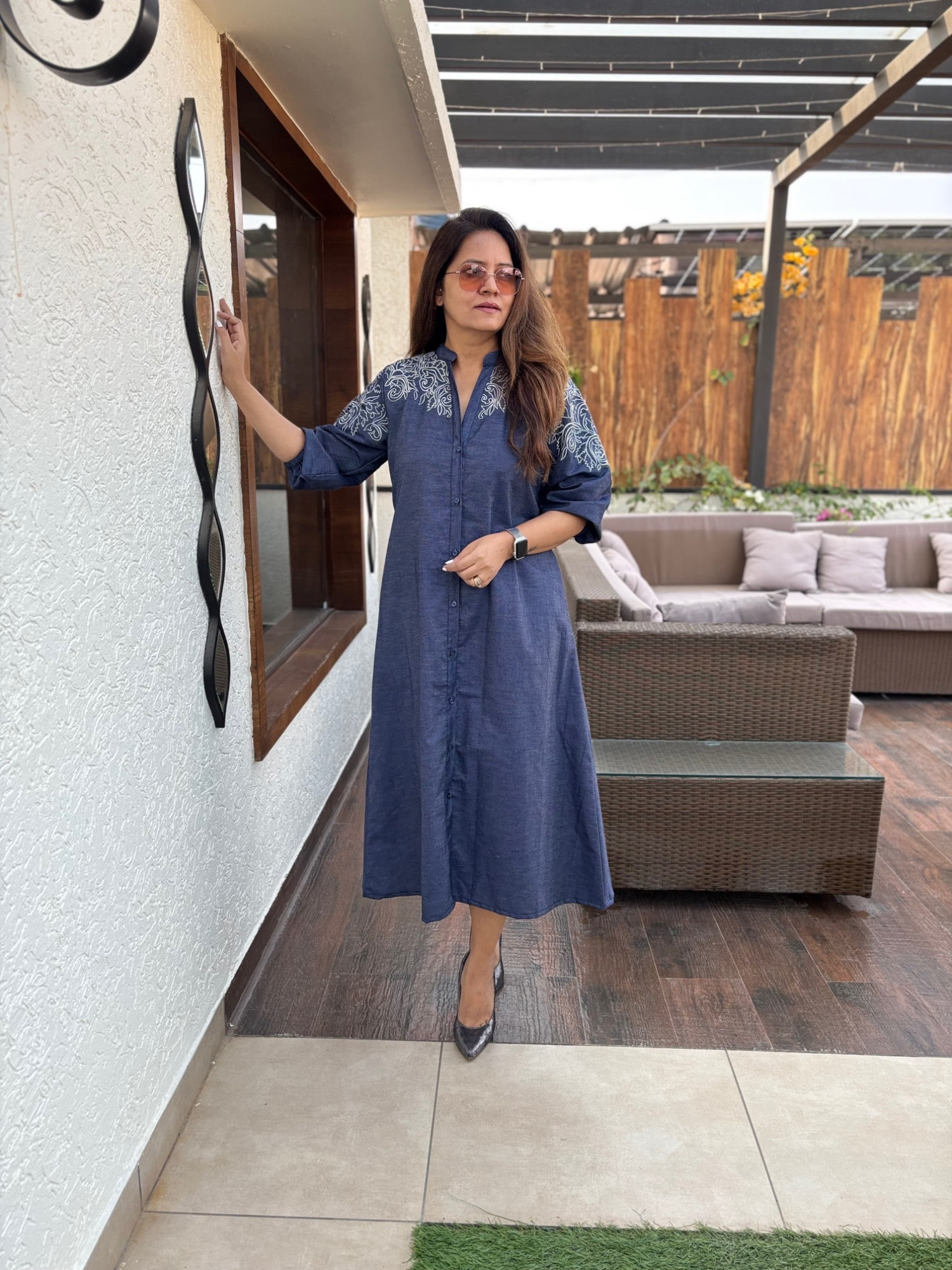 Ishara Embroidered Dress