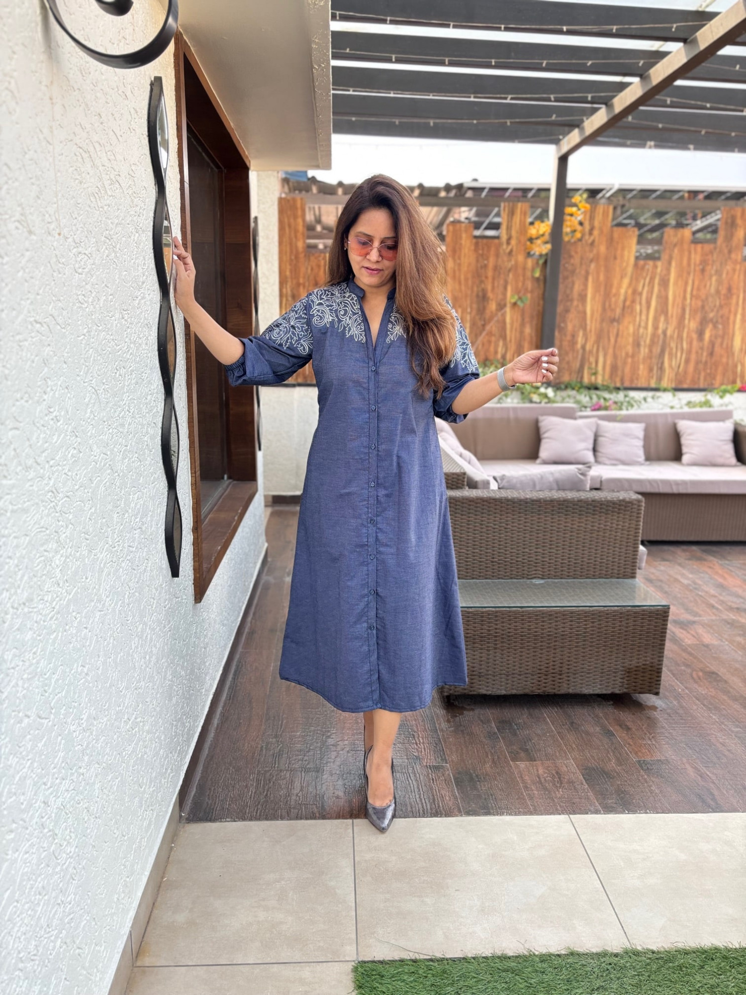 Ishara Embroidered Dress