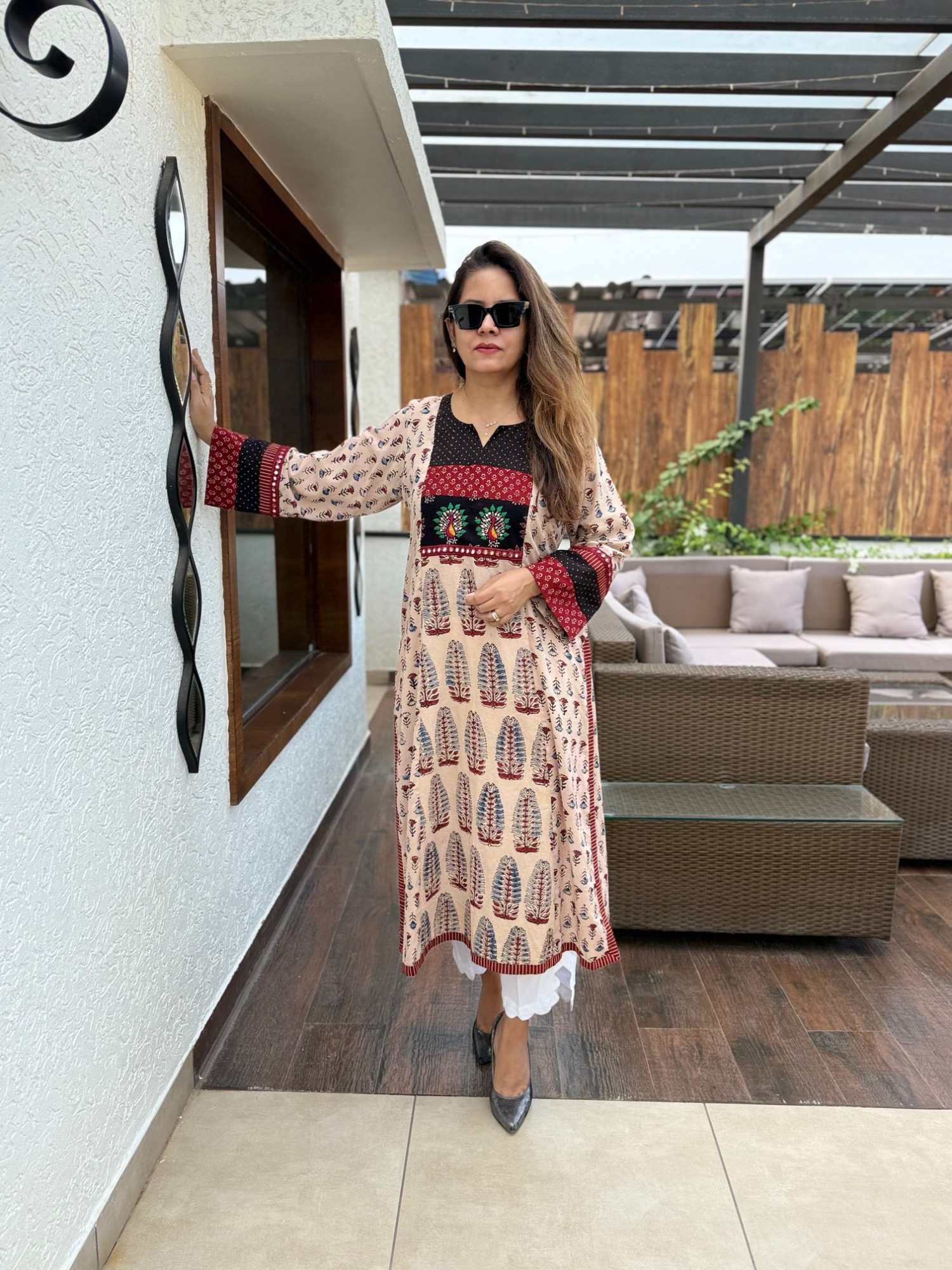 Chandani Ajrakh Kurta