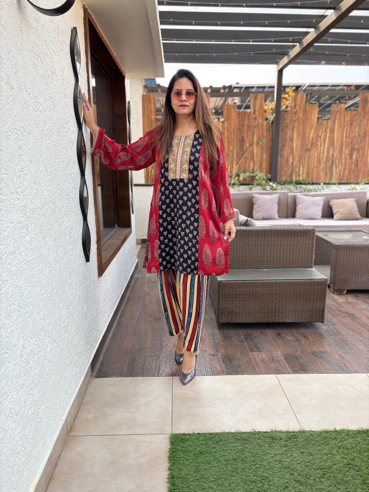 Image of Ruhani Modal Silk Suit