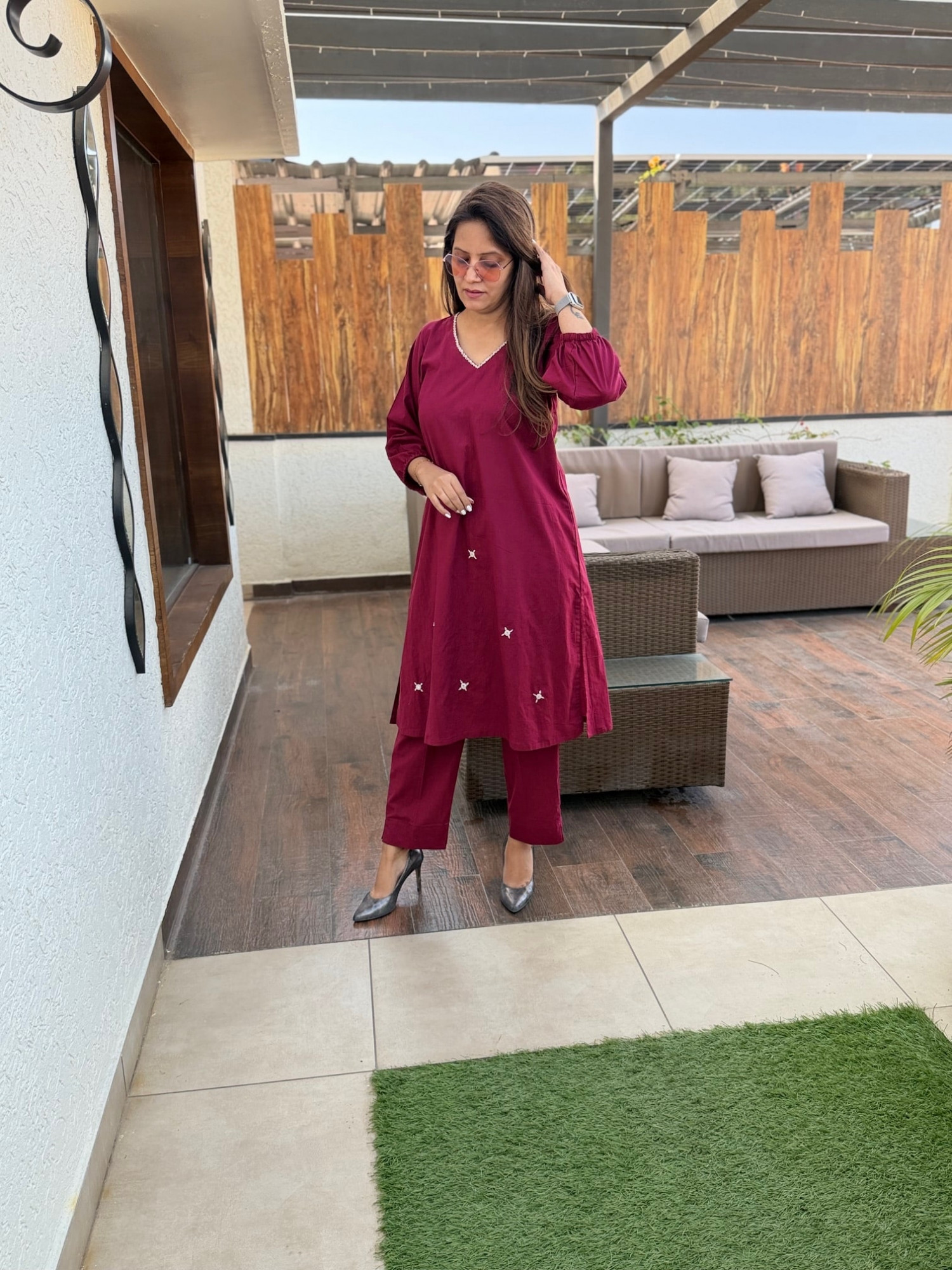 Cotton Embroidered Co-ord Set