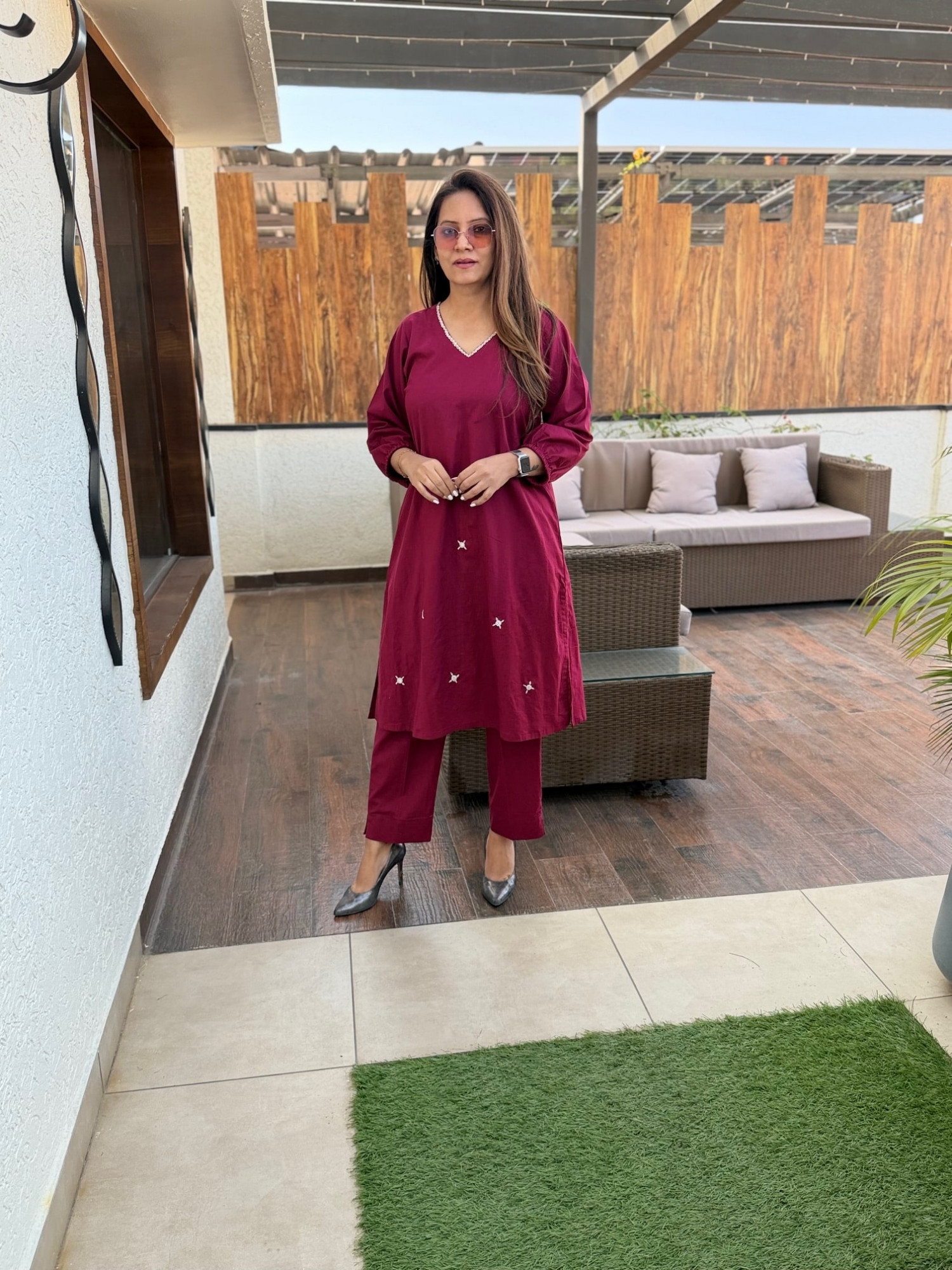 Cotton Embroidered Co-ord Set