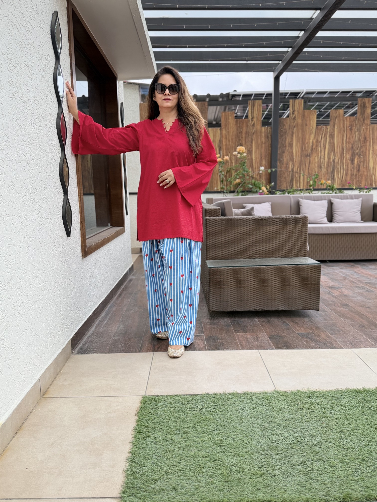 Cherry Hearts Cotton Suit