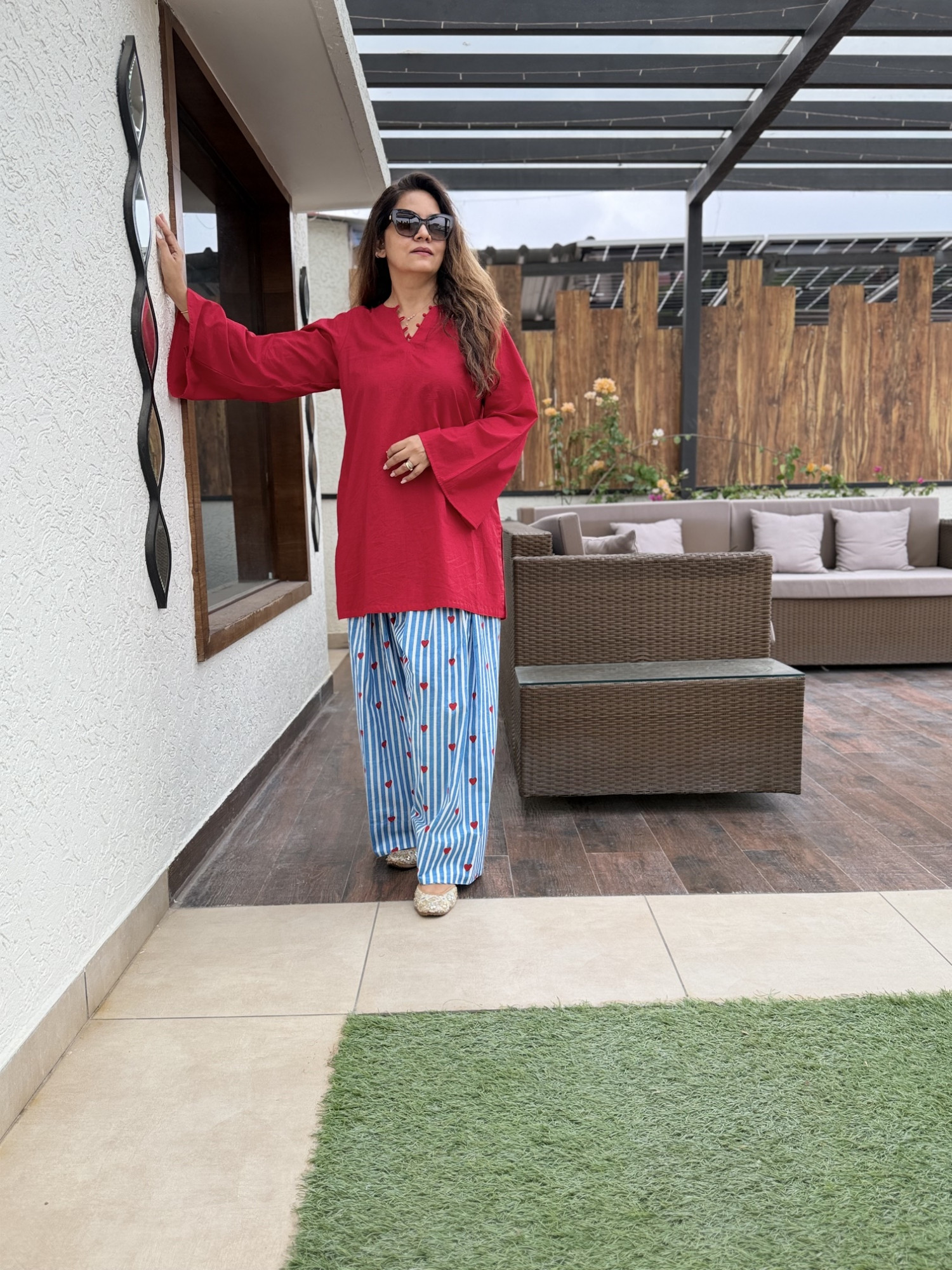 Cherry Hearts Cotton Suit