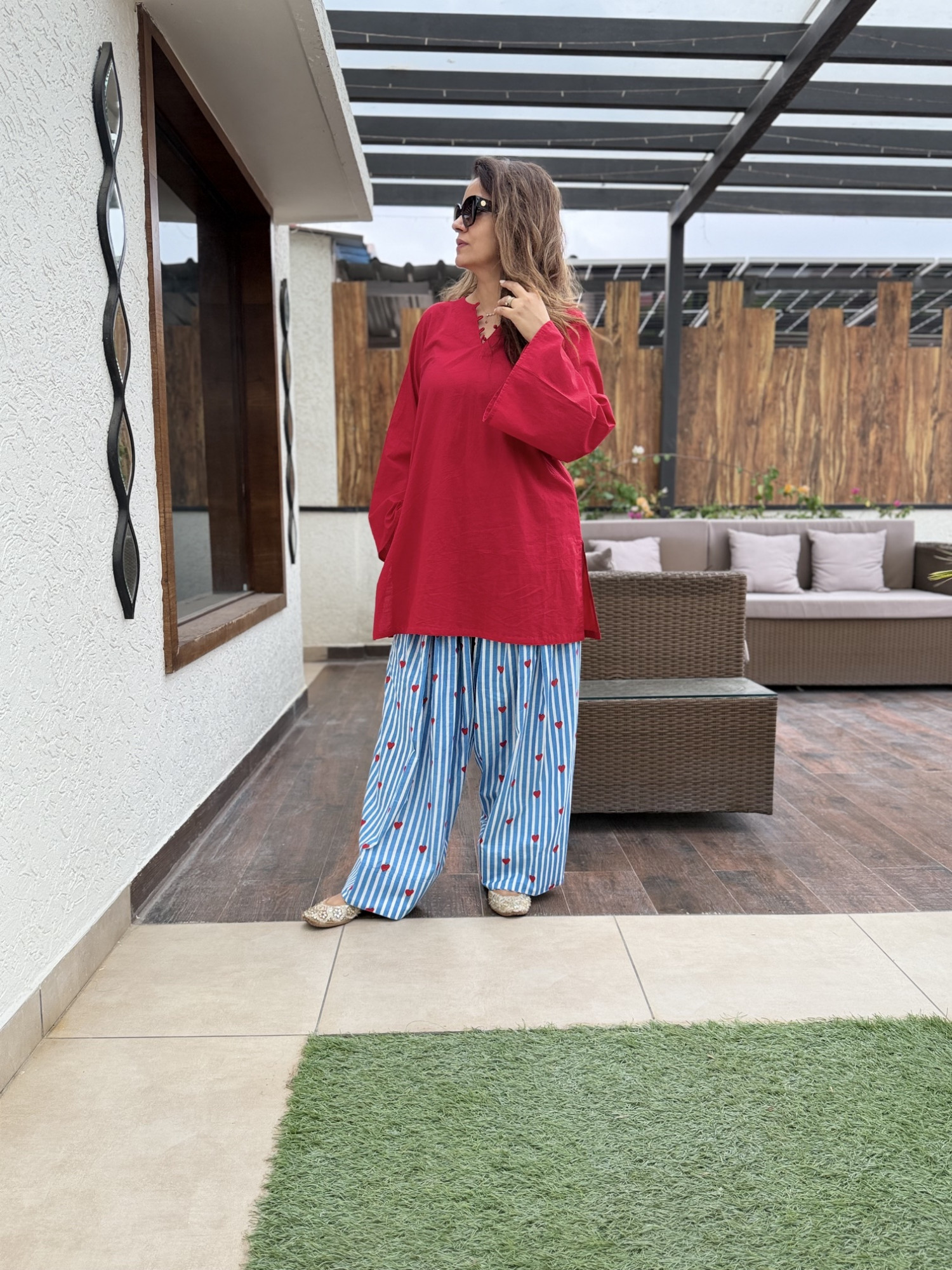 Cherry Hearts Cotton Suit