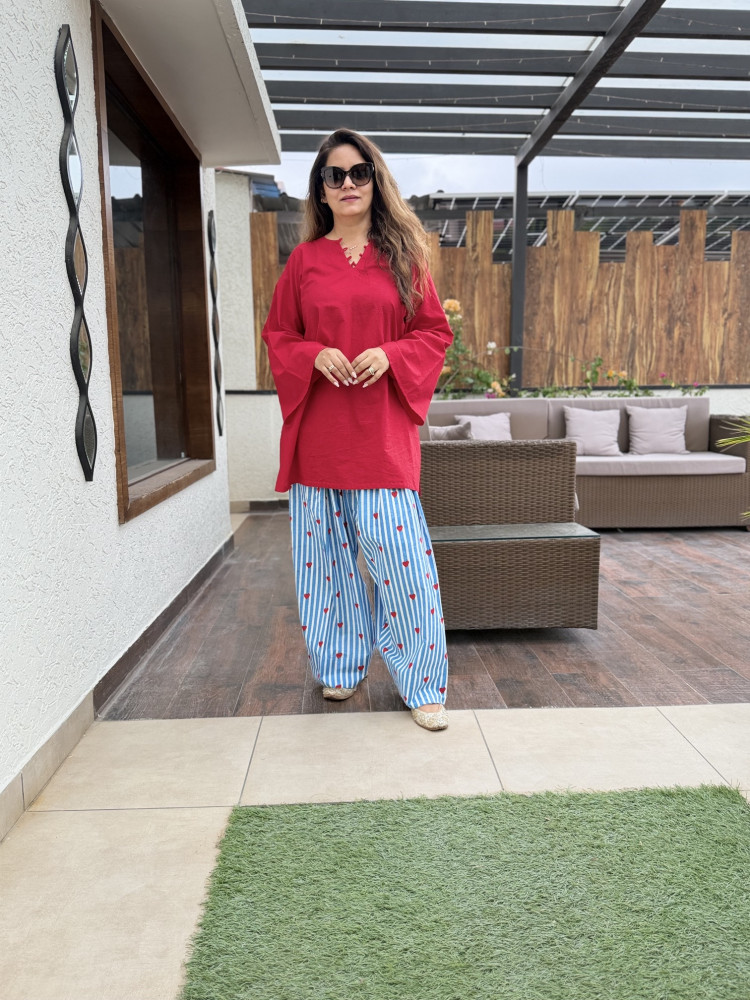 Image of Cherry Hearts Cotton Suit