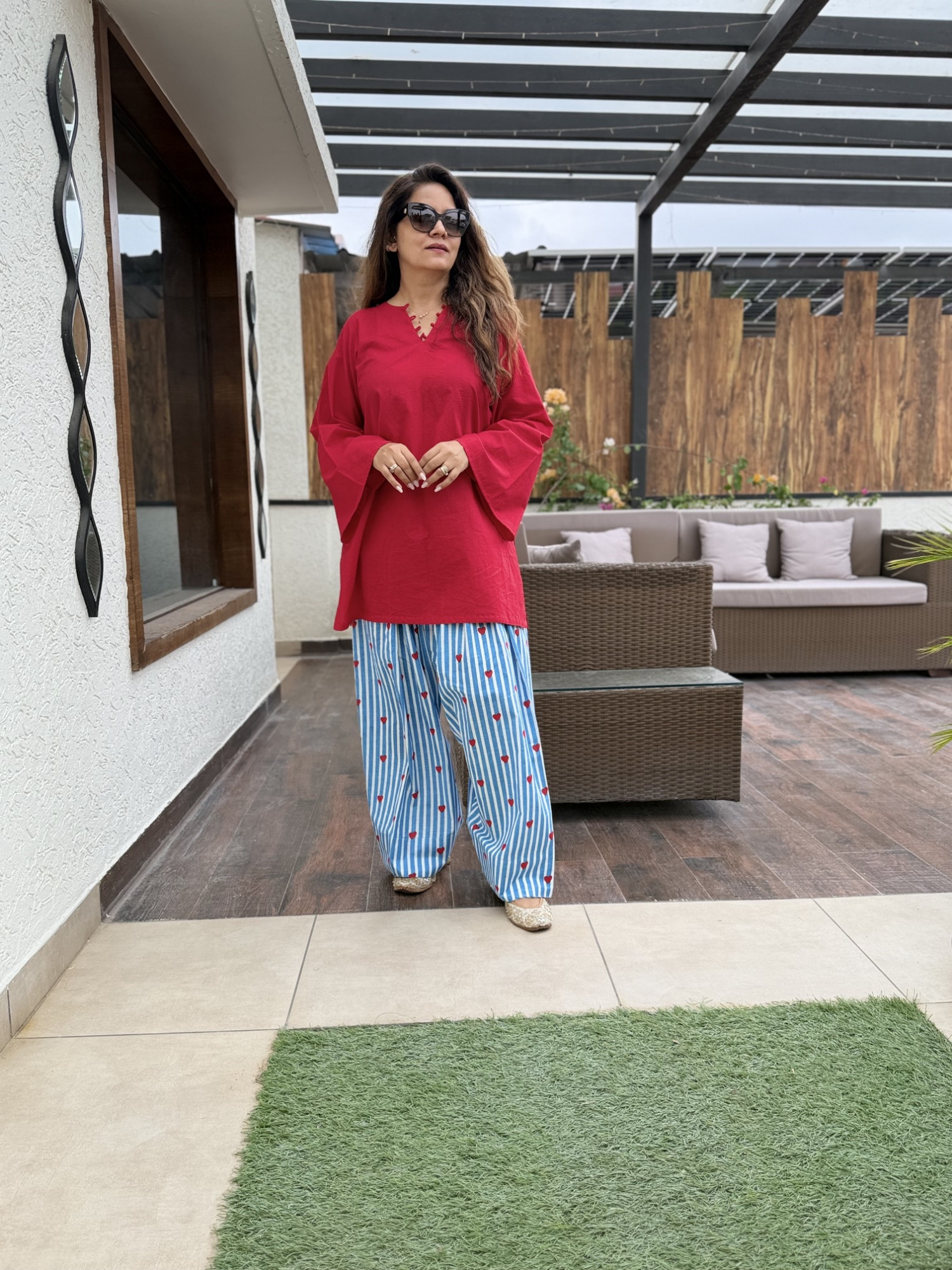 Cherry Hearts Cotton Suit