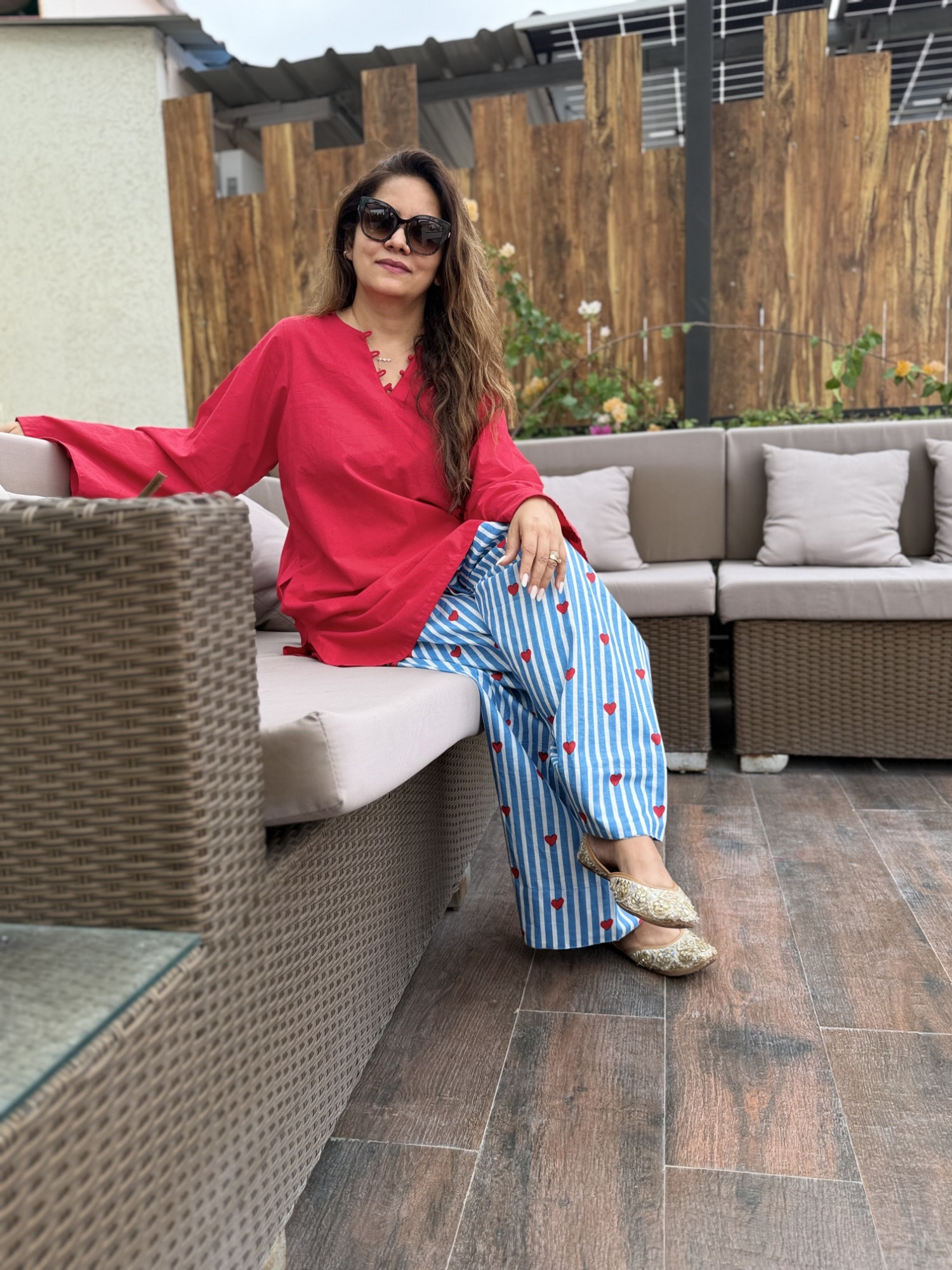 Cherry Hearts Cotton Suit