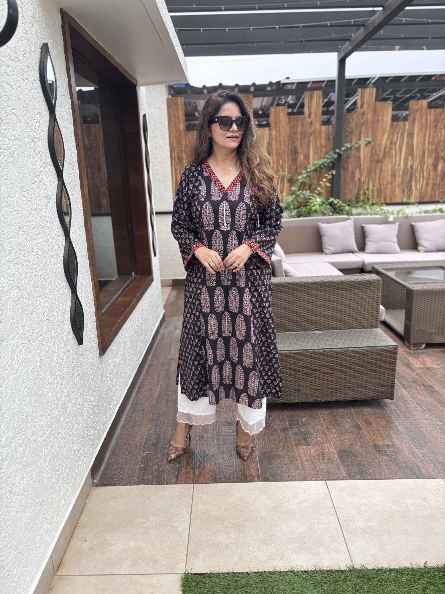 Ambika Ajrakh Kurta