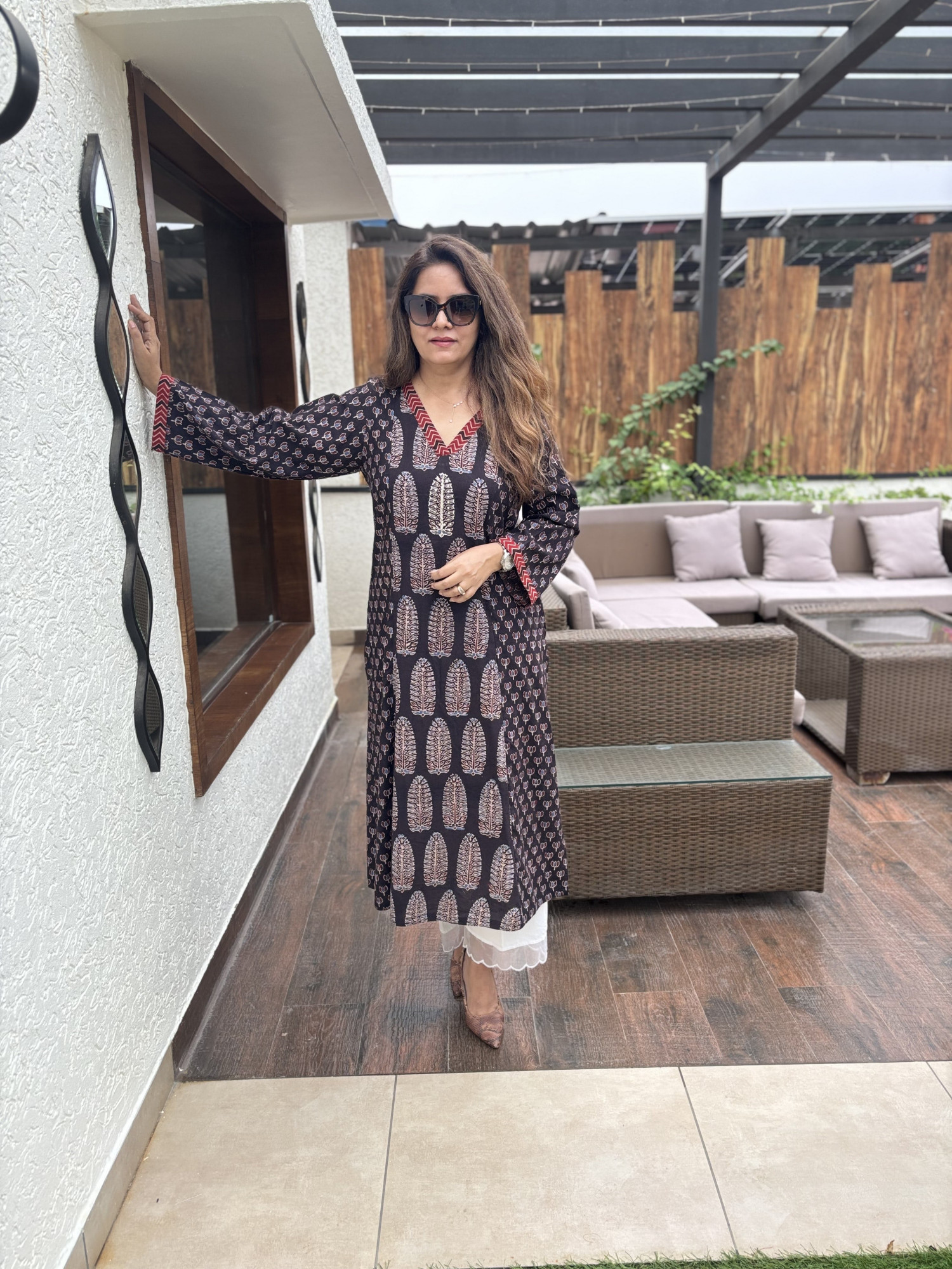 Ambika Ajrakh Kurta