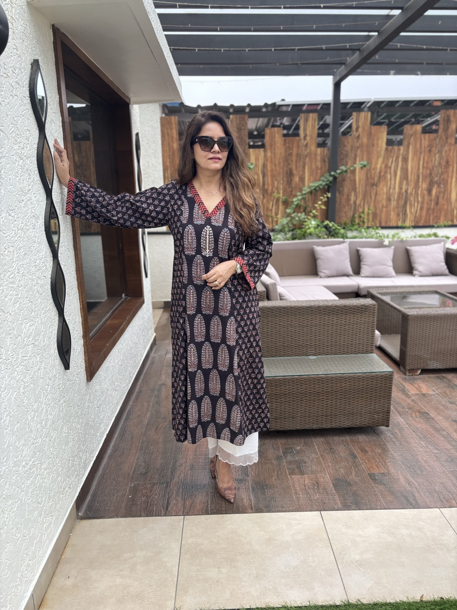 Ambika Ajrakh Kurta