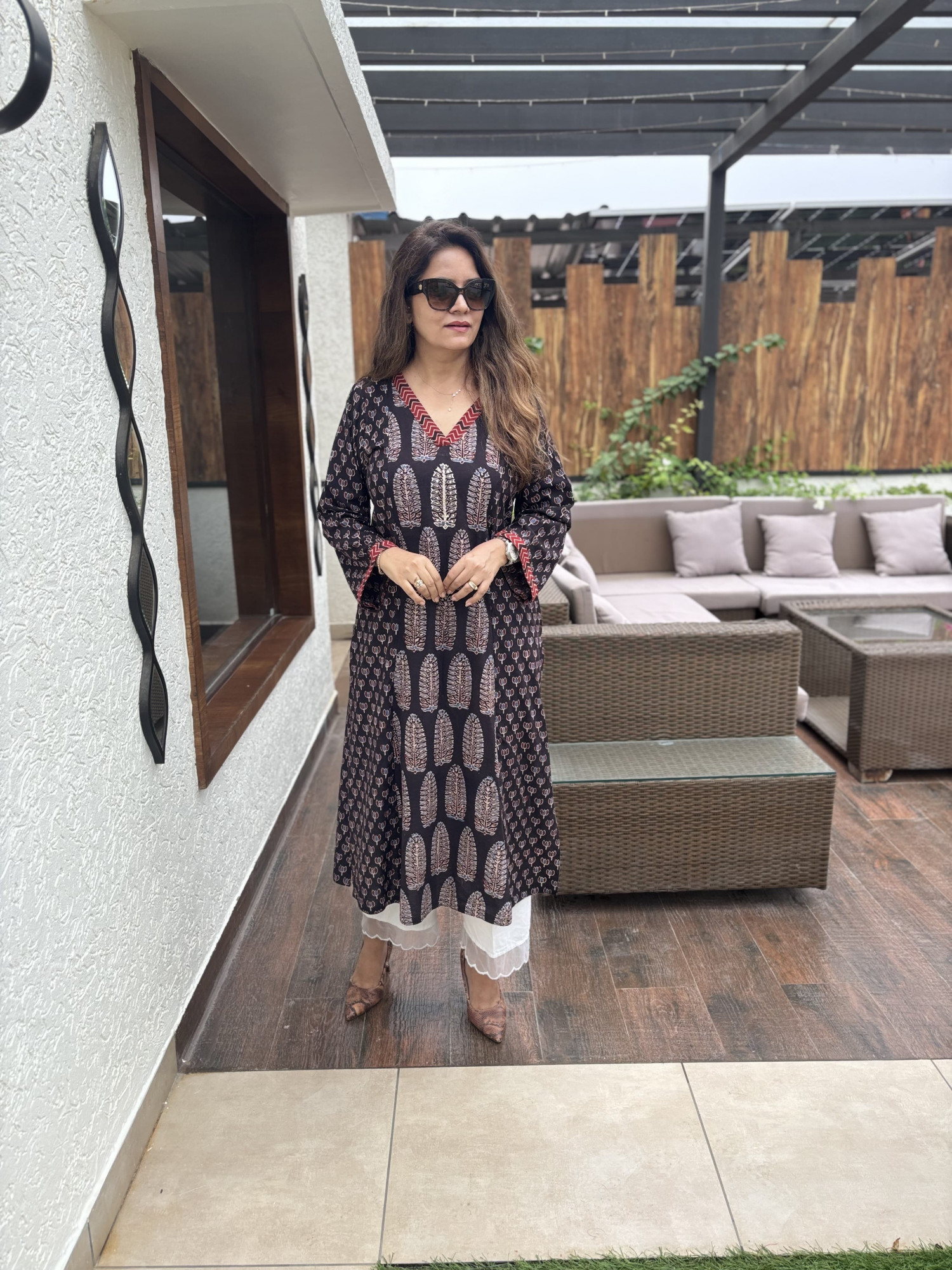 Ambika Ajrakh Kurta