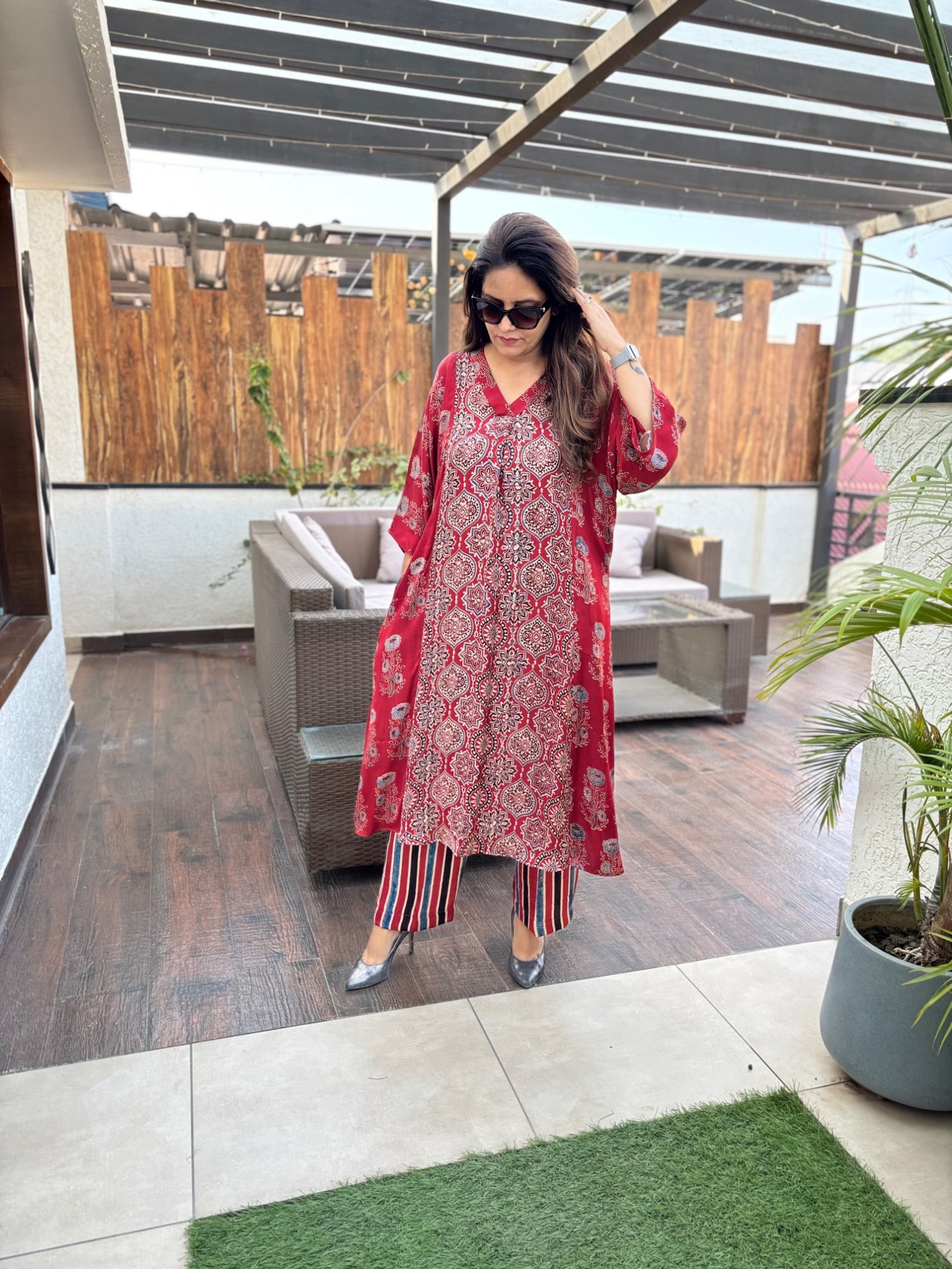 Mogra Modal Silk Suit