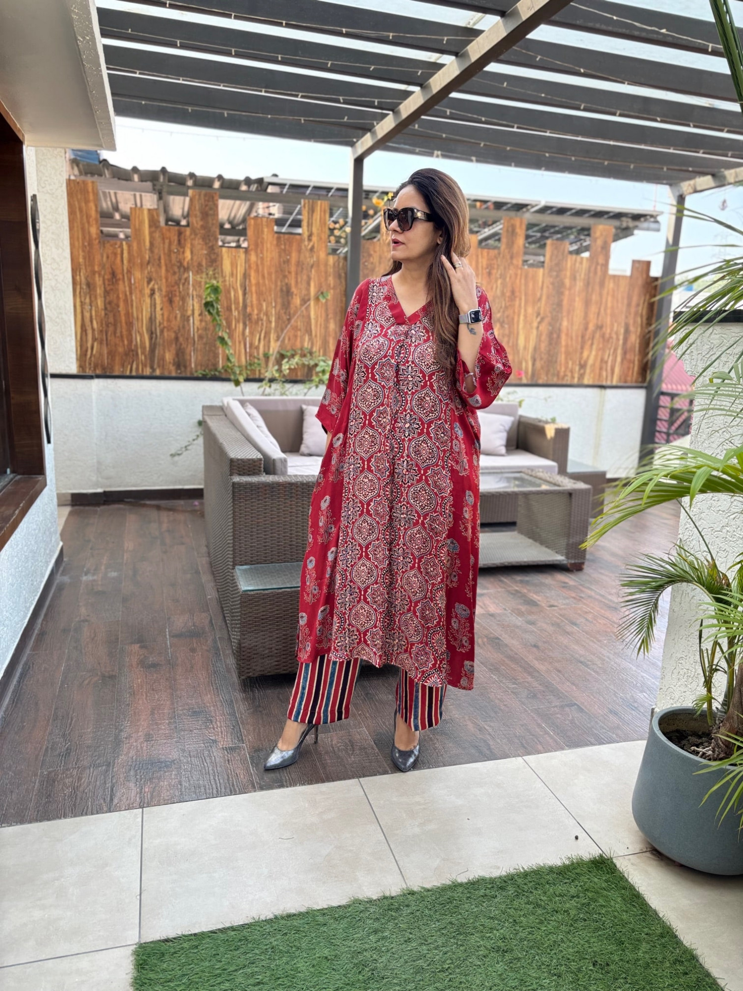 Mogra Modal Silk Suit