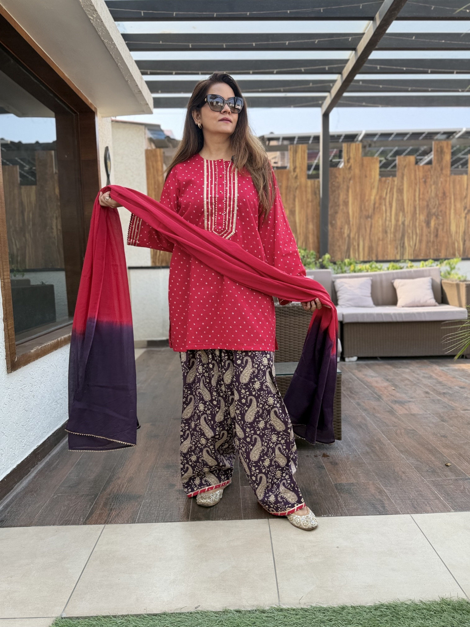 Aruna Farshi Suit
