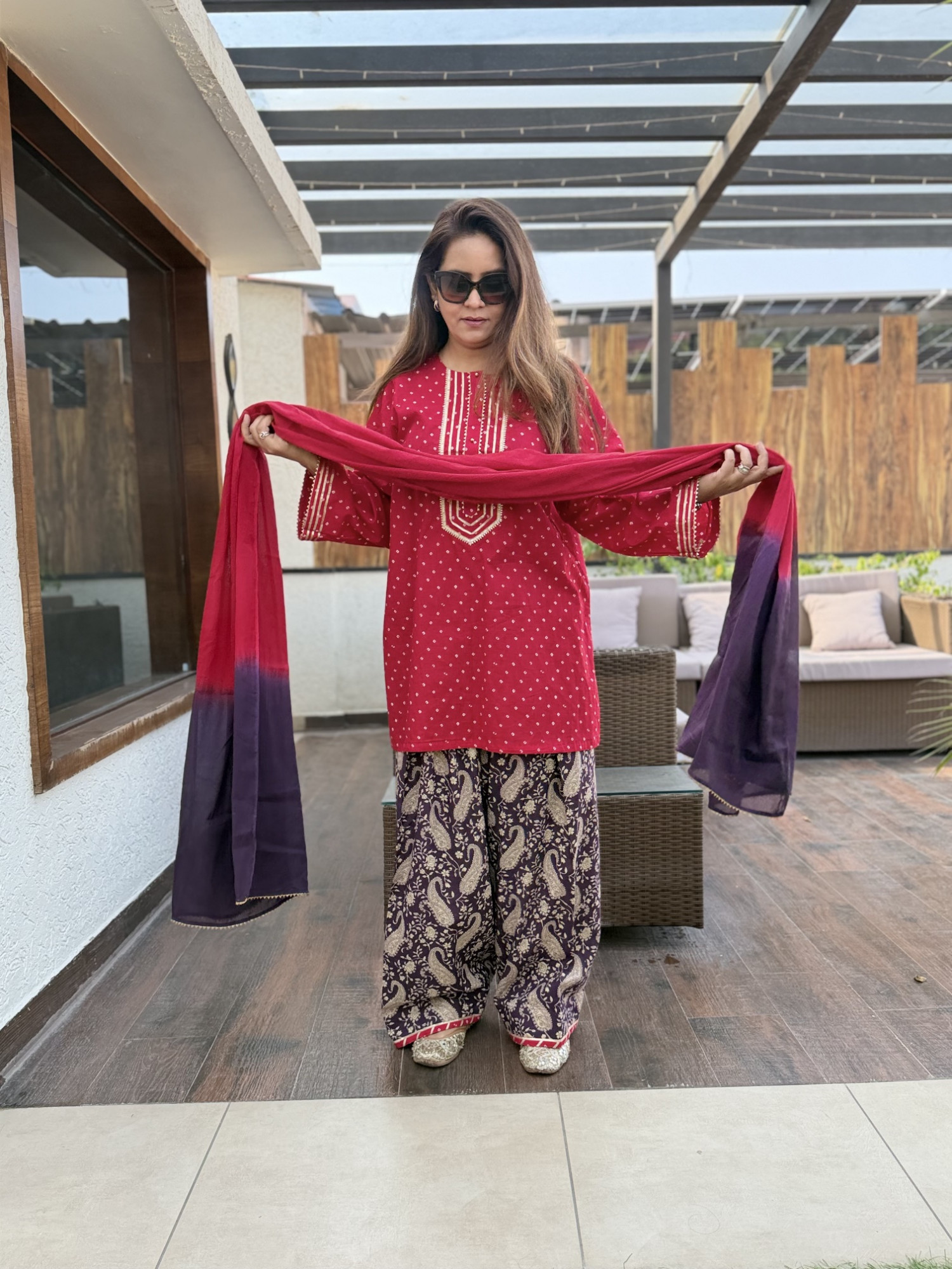Aruna Farshi Suit