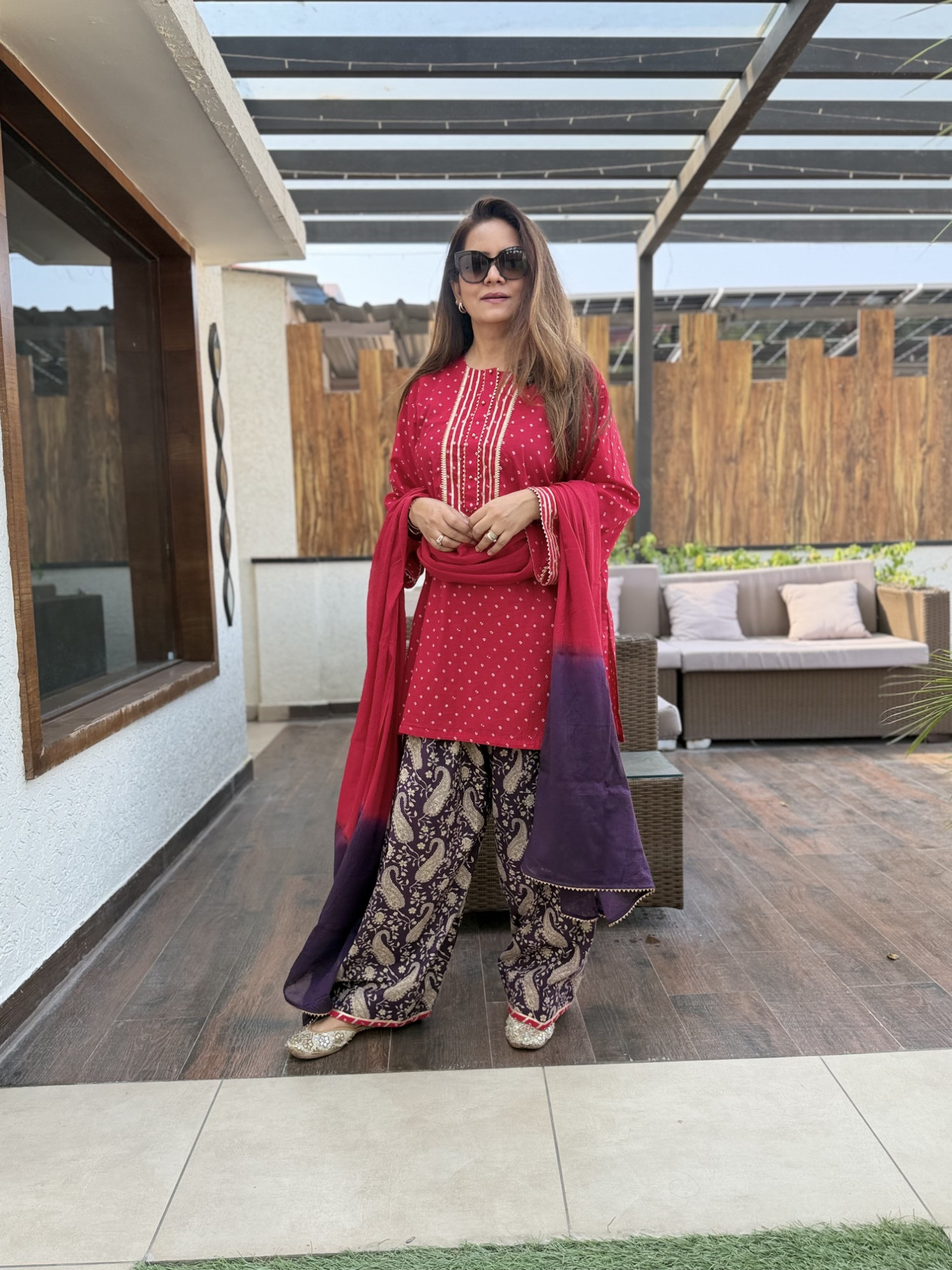 Aruna Farshi Suit