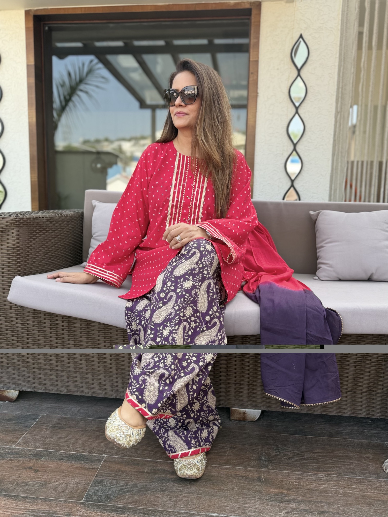 Aruna Farshi Suit