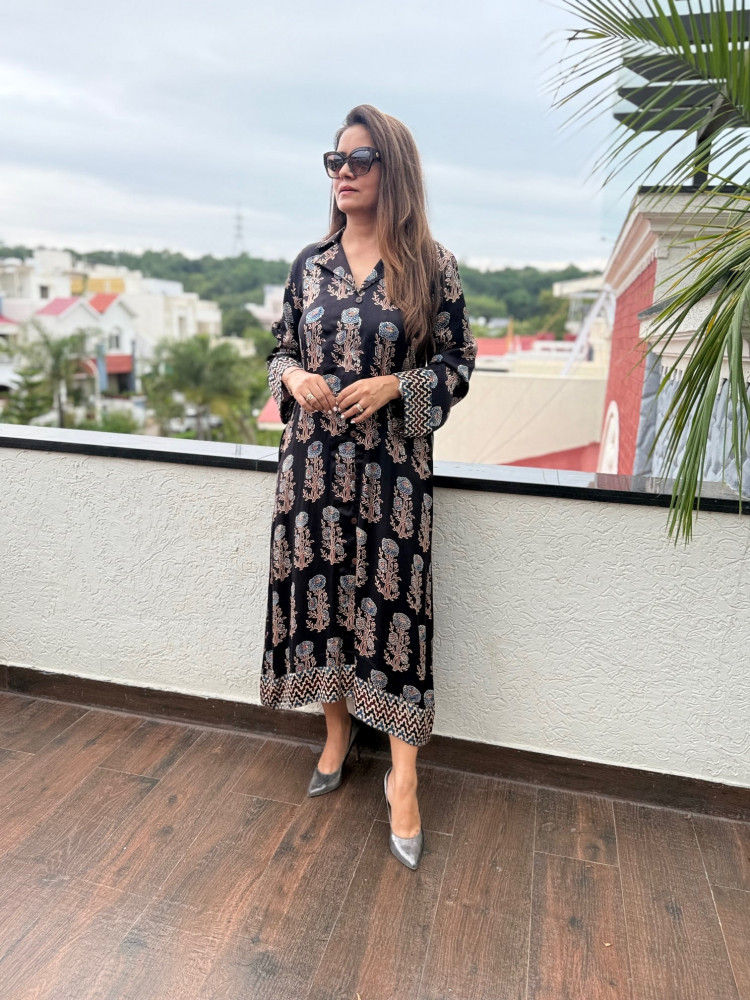 Image of Sitara Modal Silk Dress