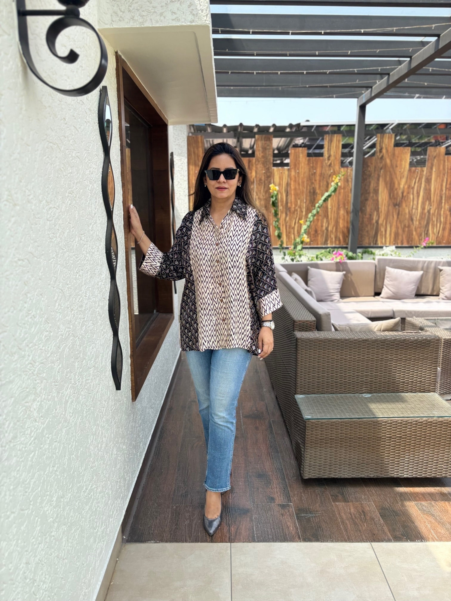 Modal Patchwork Shirt