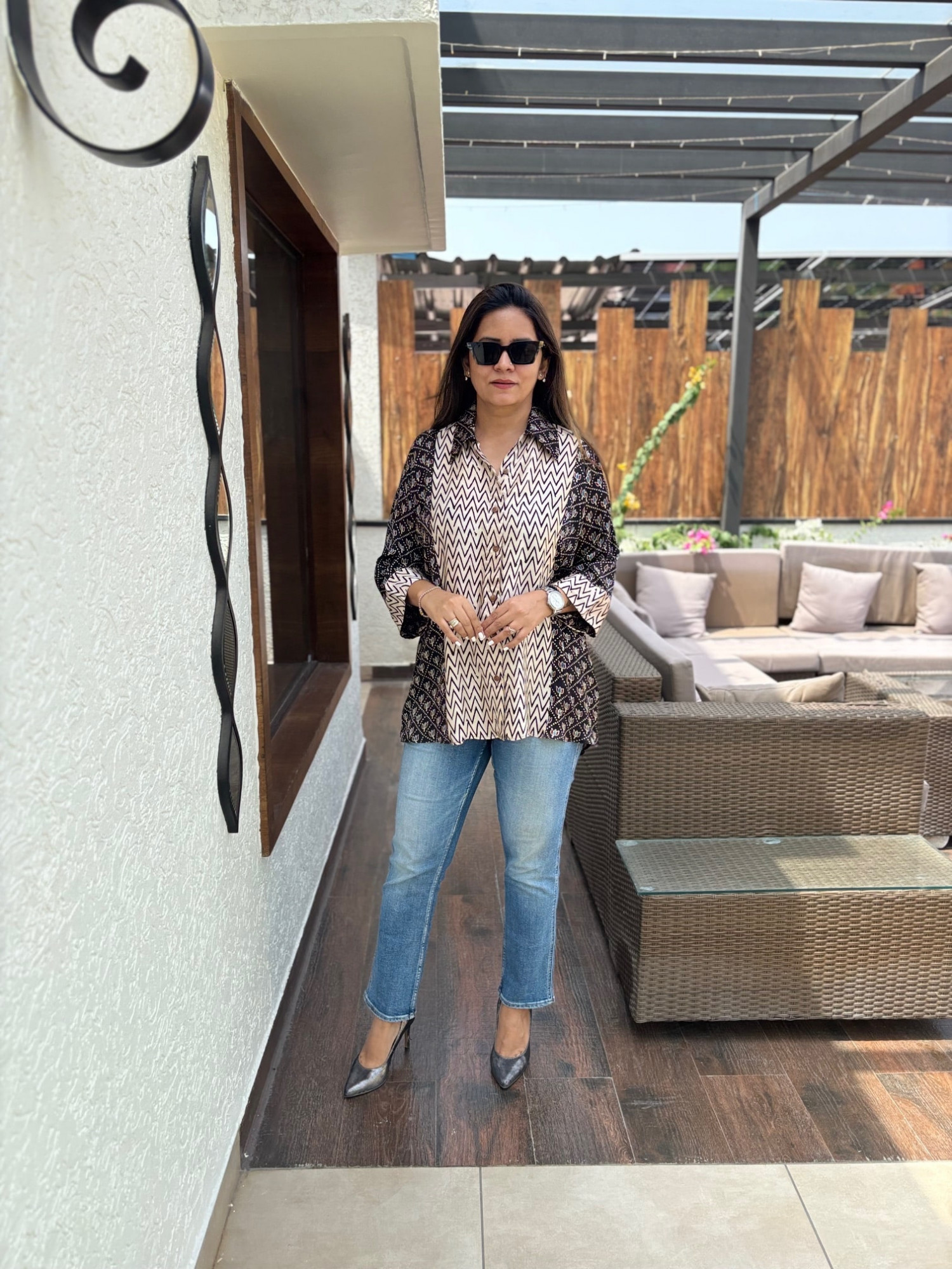Modal Patchwork Shirt