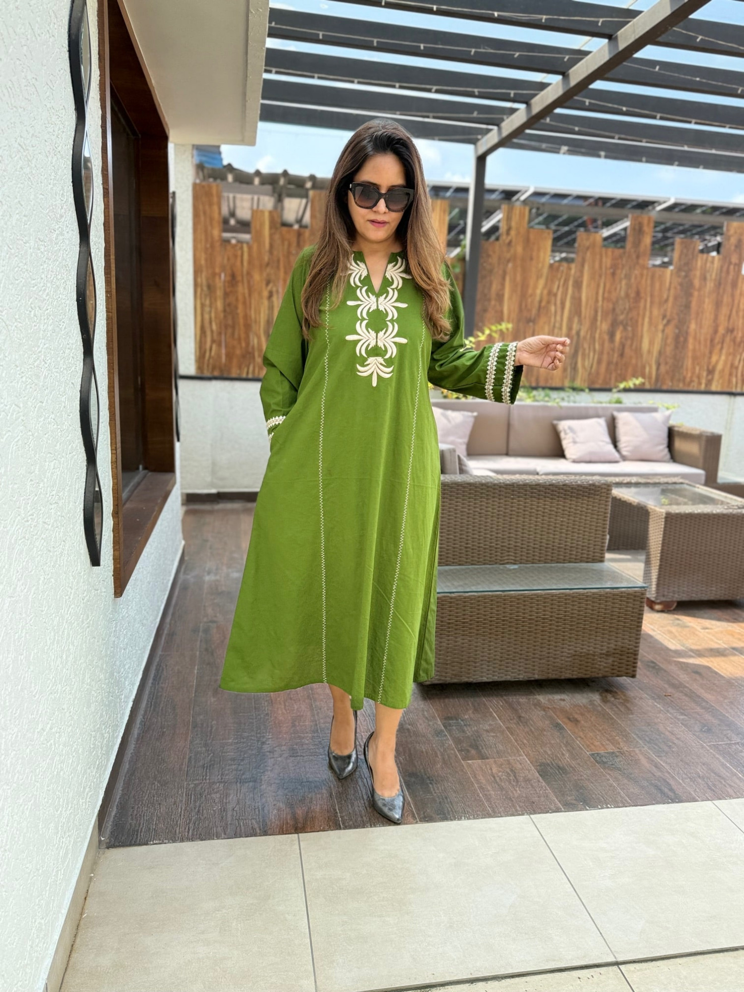 Orvi Embroidered Dress