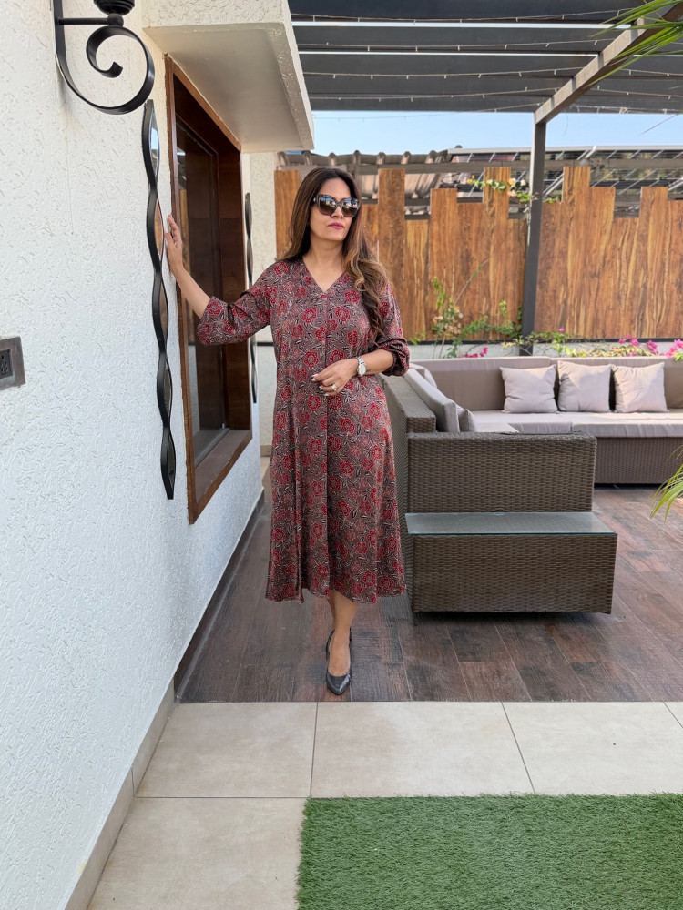 Image of Navya Modal Silk Dress