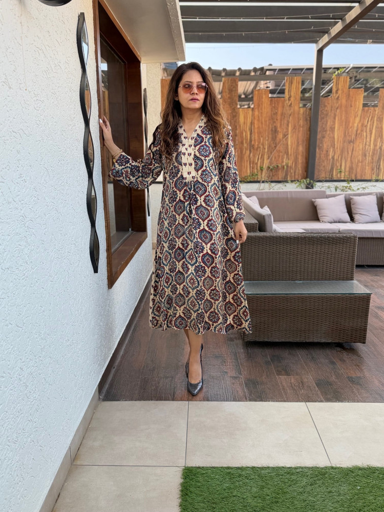 Image of Gulmohar Modal Silk Dress