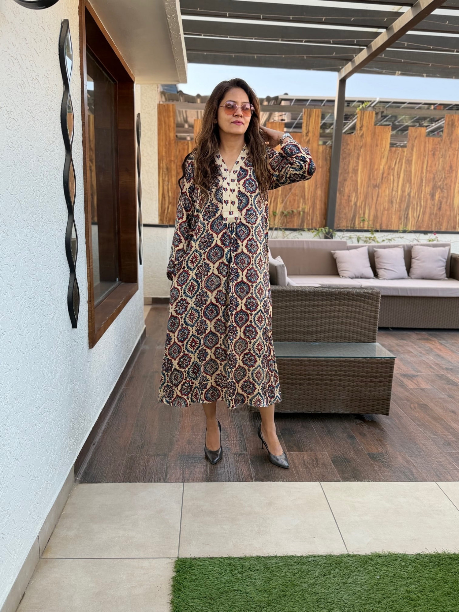 Gulmohar Modal Silk Dress