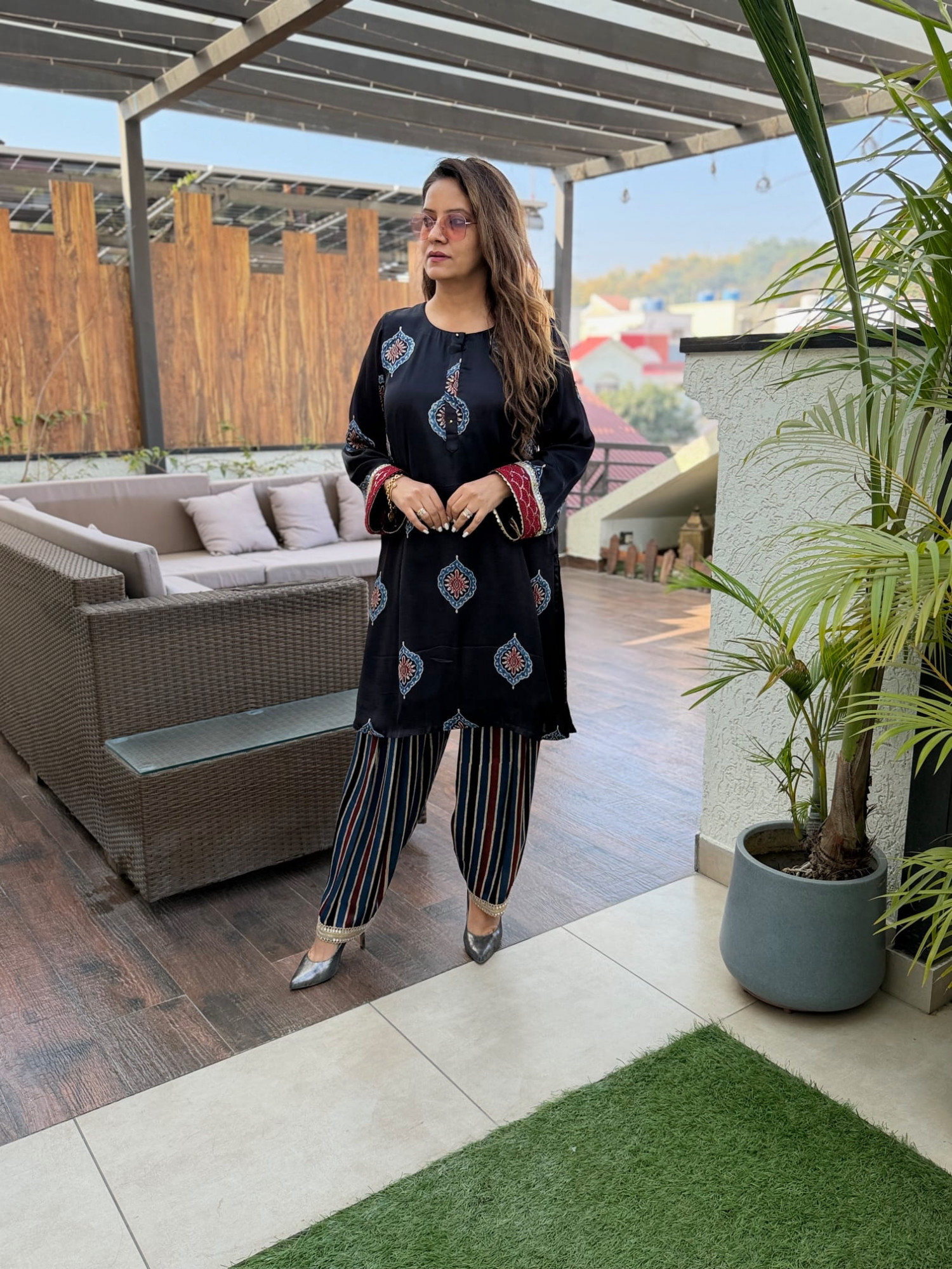 Aparna Modal Silk Suit