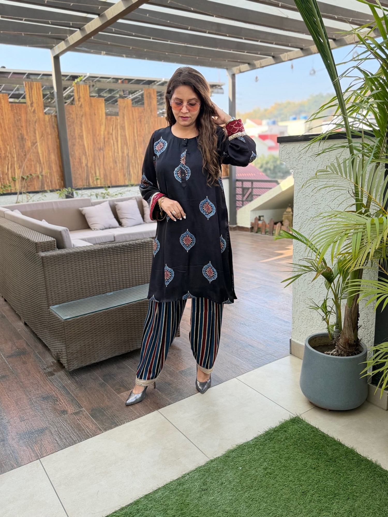 Aparna Modal Silk Suit