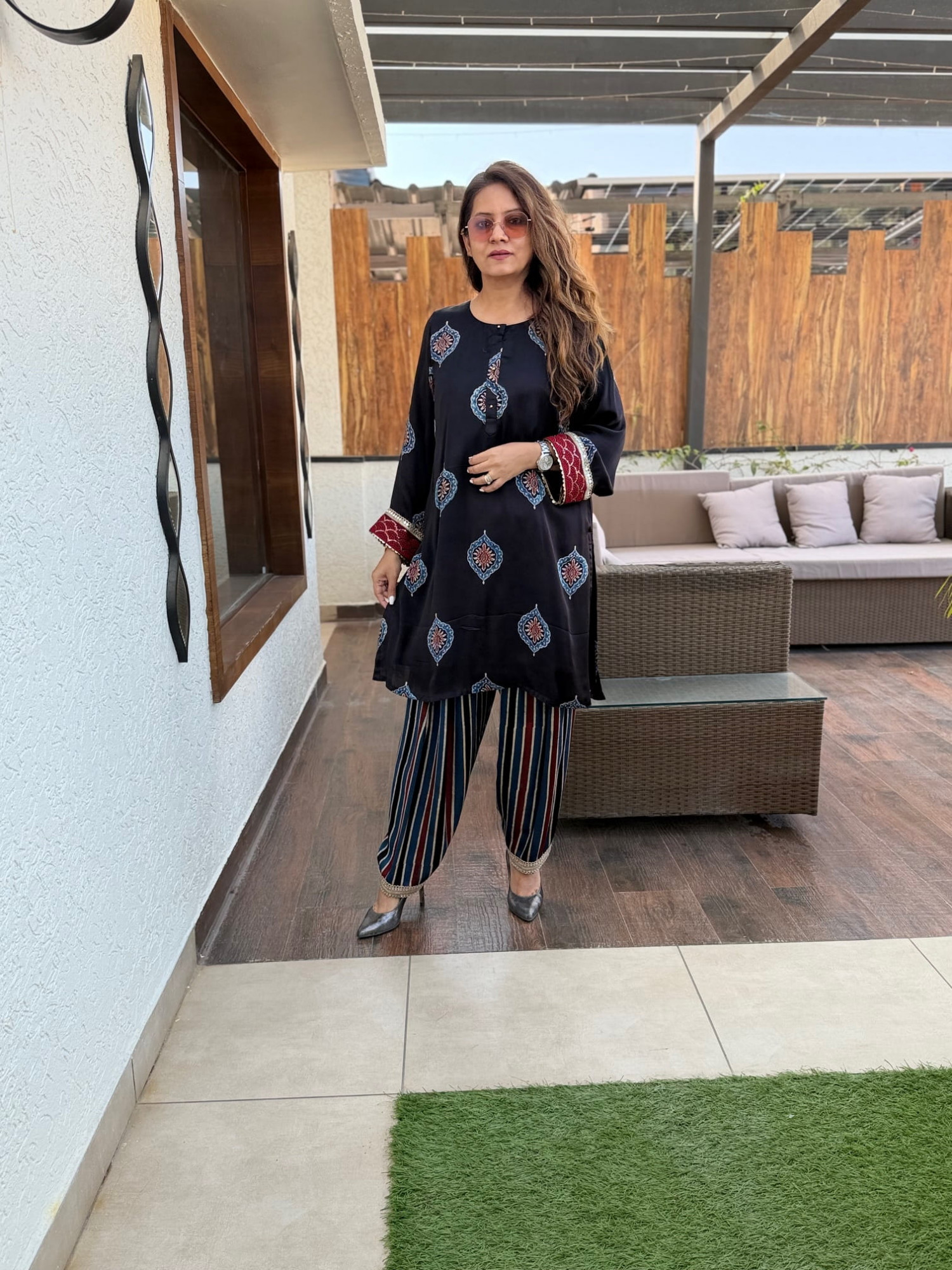 Aparna Modal Silk Suit