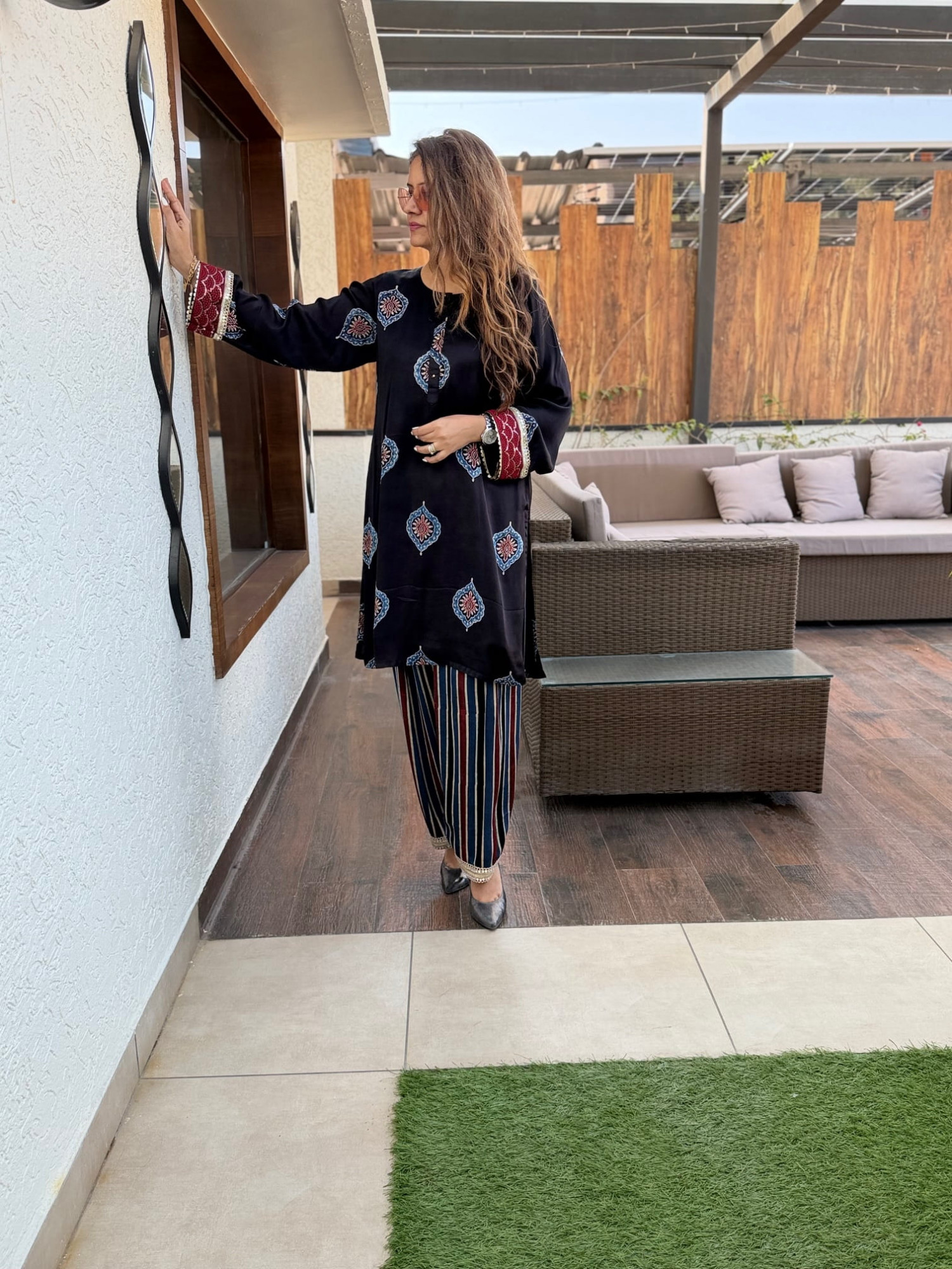 Aparna Modal Silk Suit