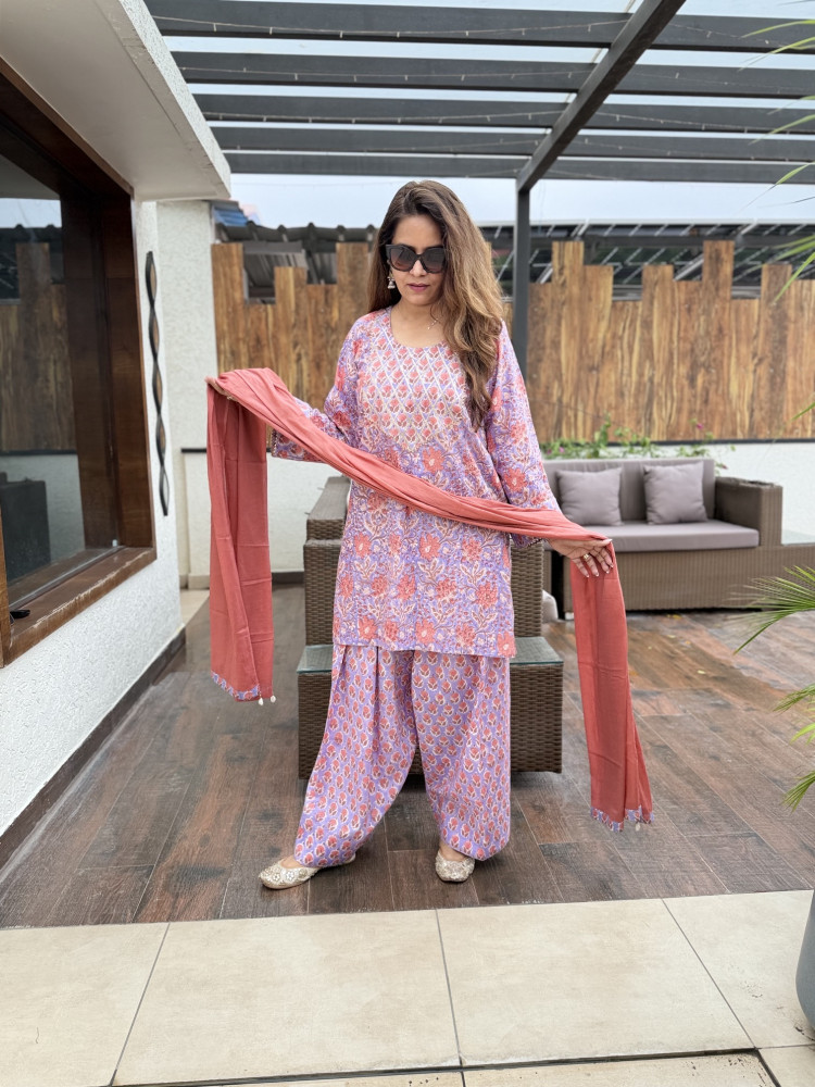 Image of Nishigandha Cotton Suit