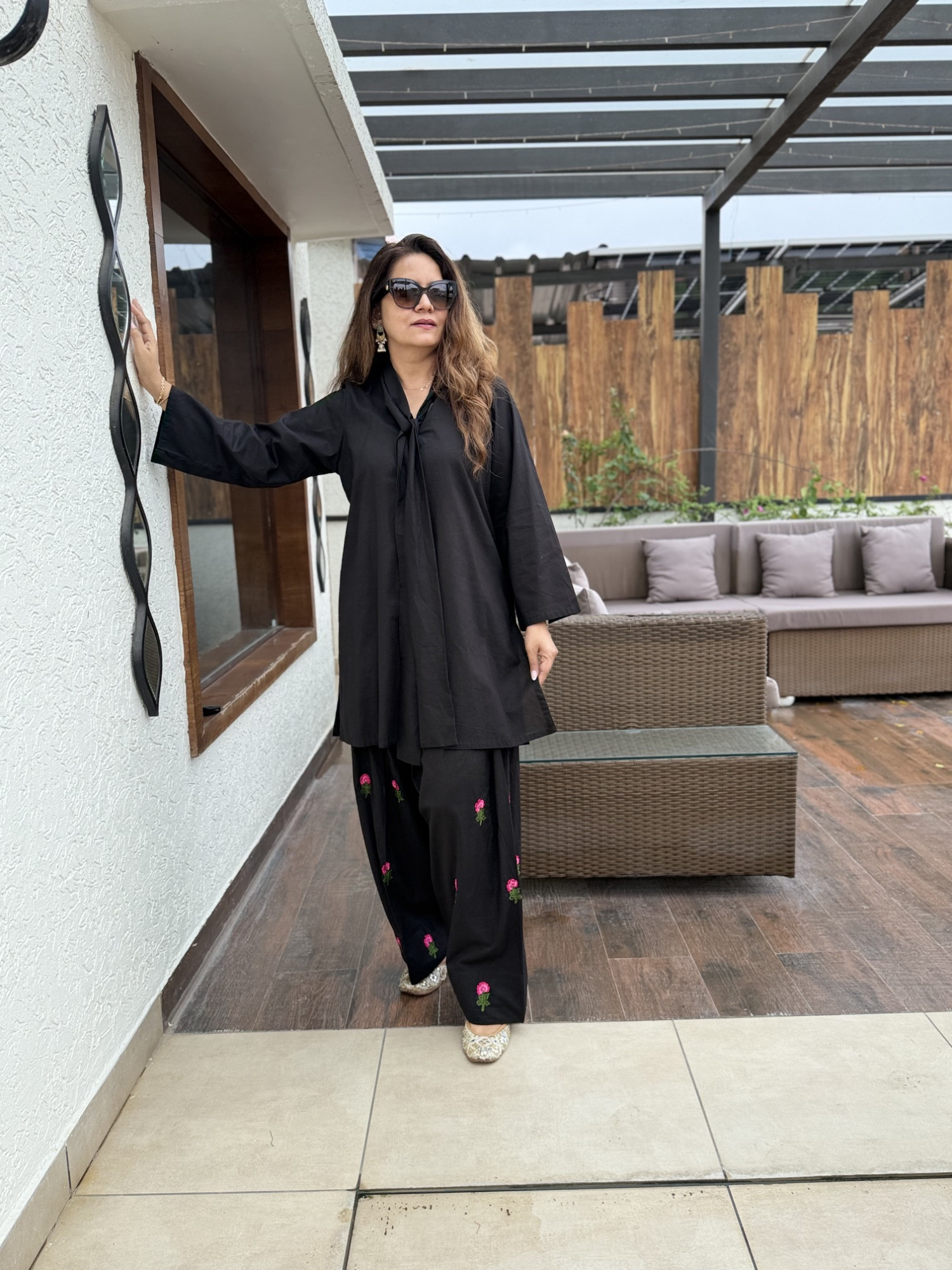 Imperial Black Cotton Co-ord Set
