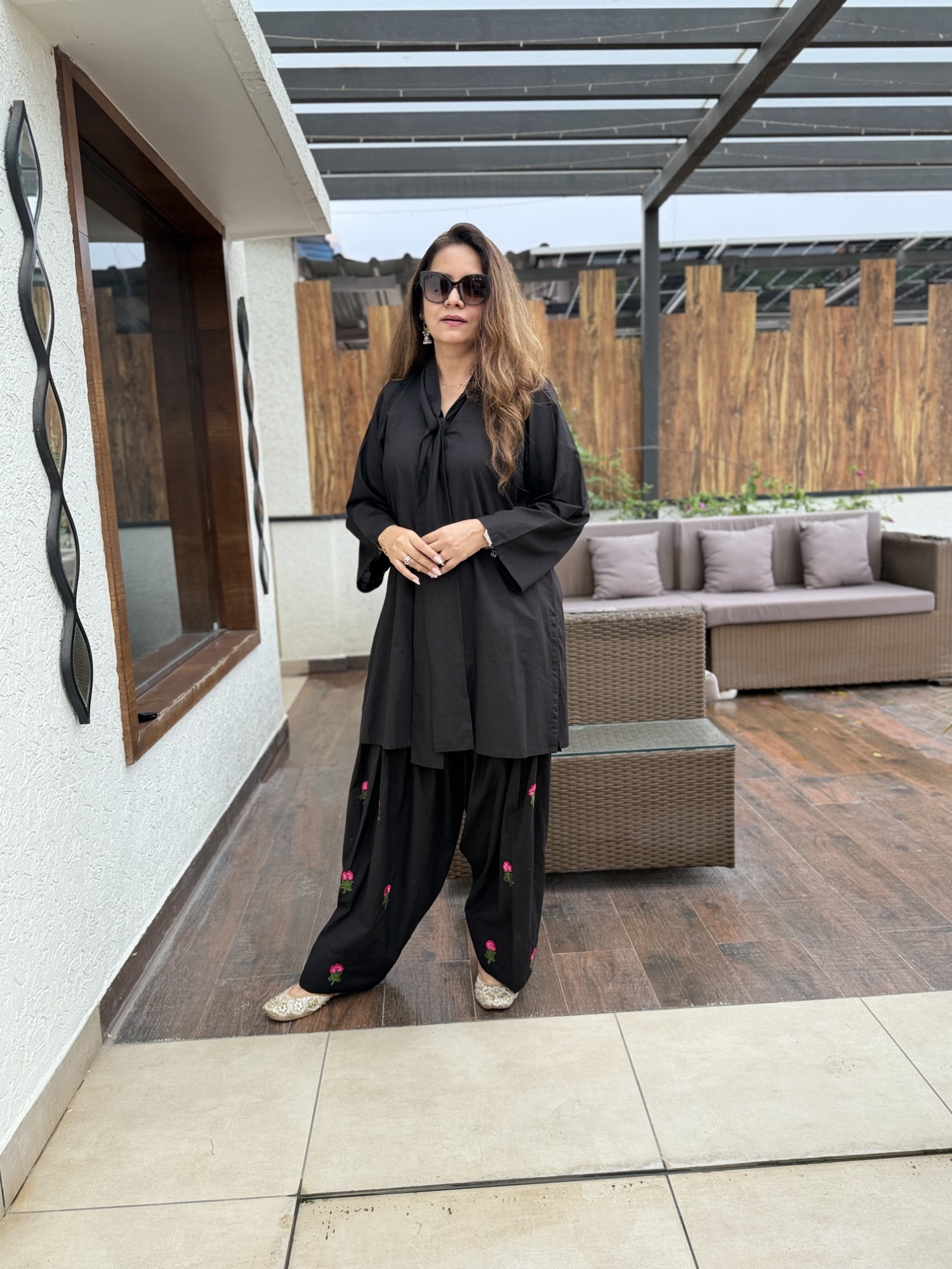Imperial Black Cotton Co-ord Set