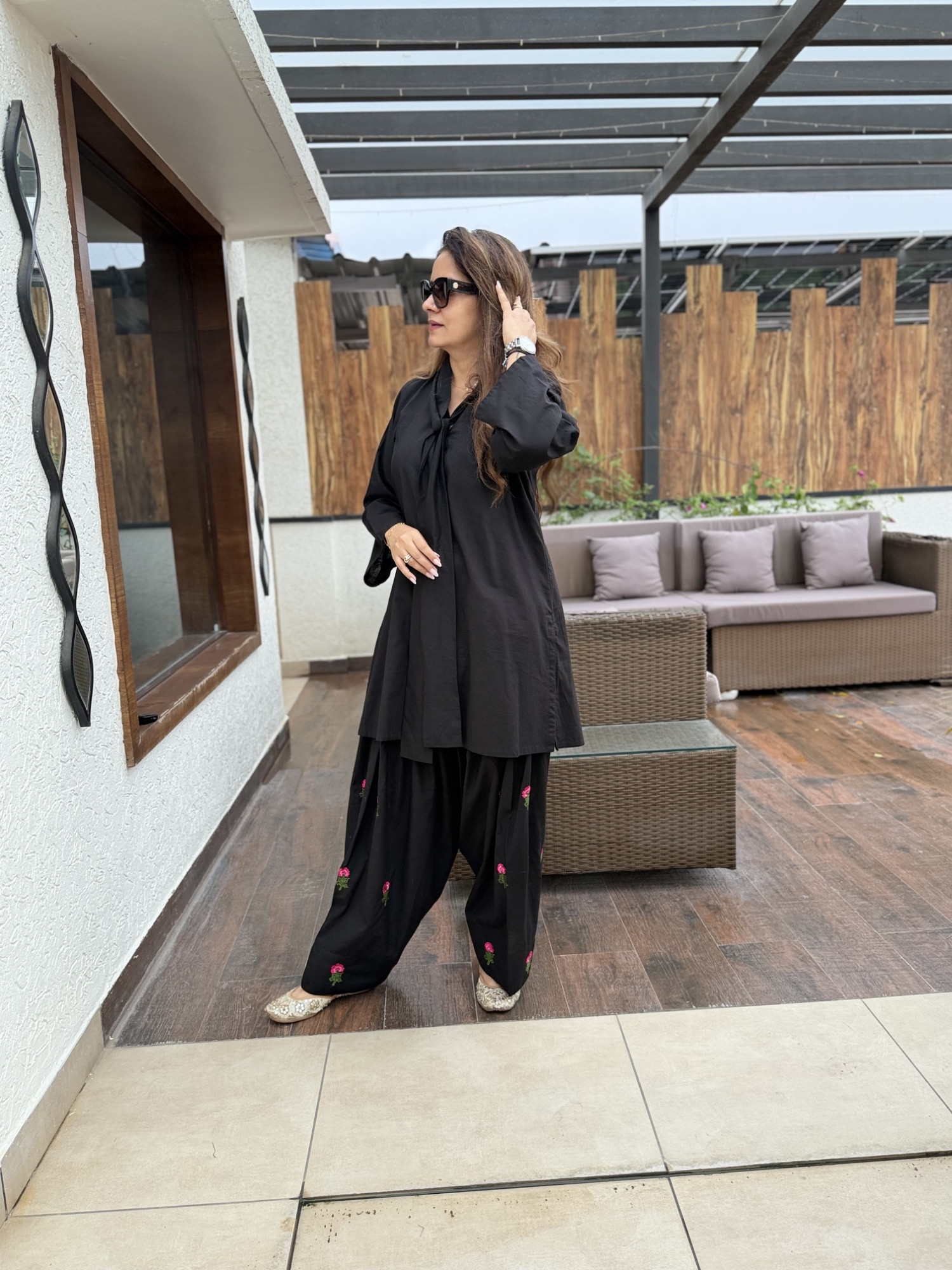 Imperial Black Cotton Co-ord Set